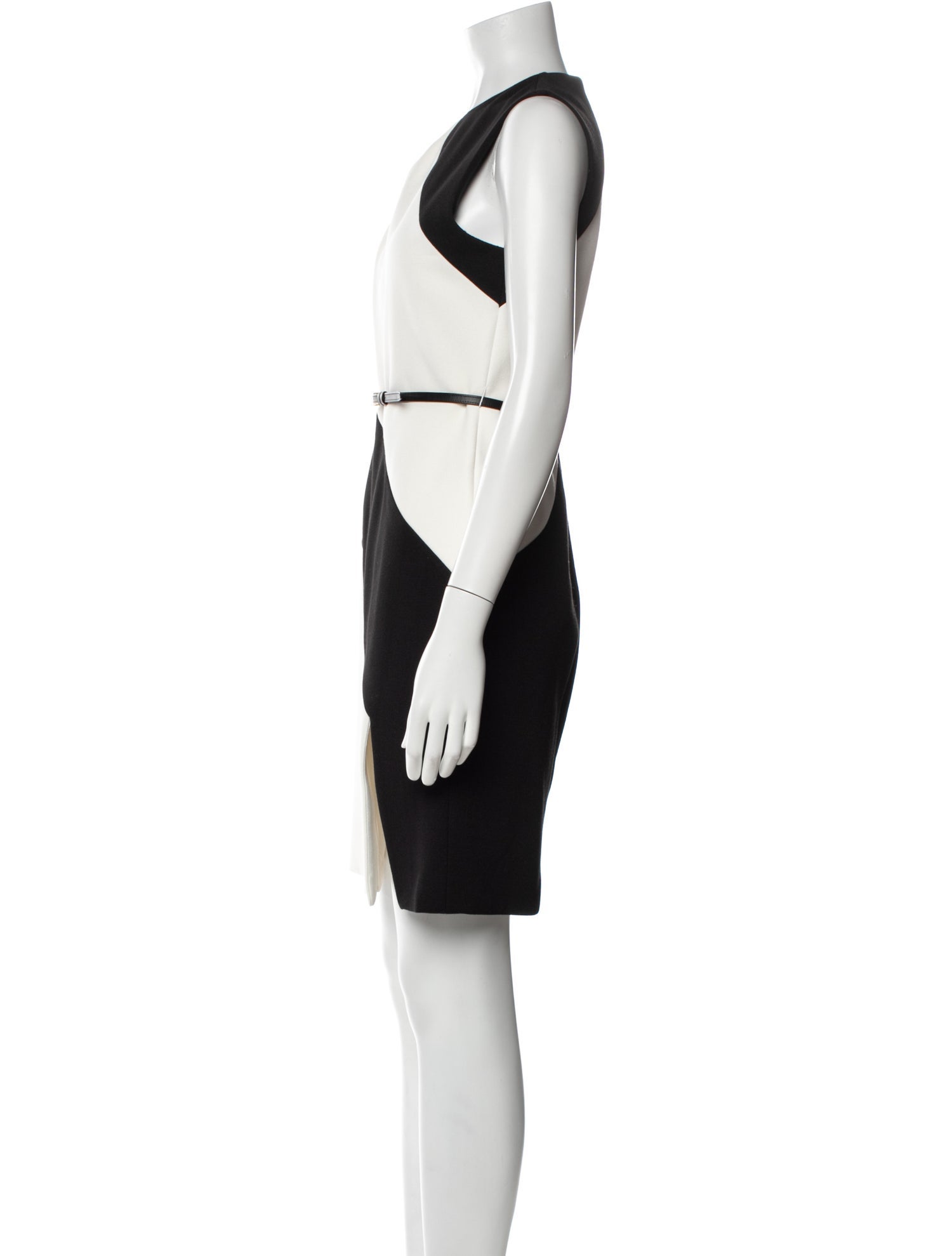 Elie Saab Colorblock Pattern Knee-Length Dress