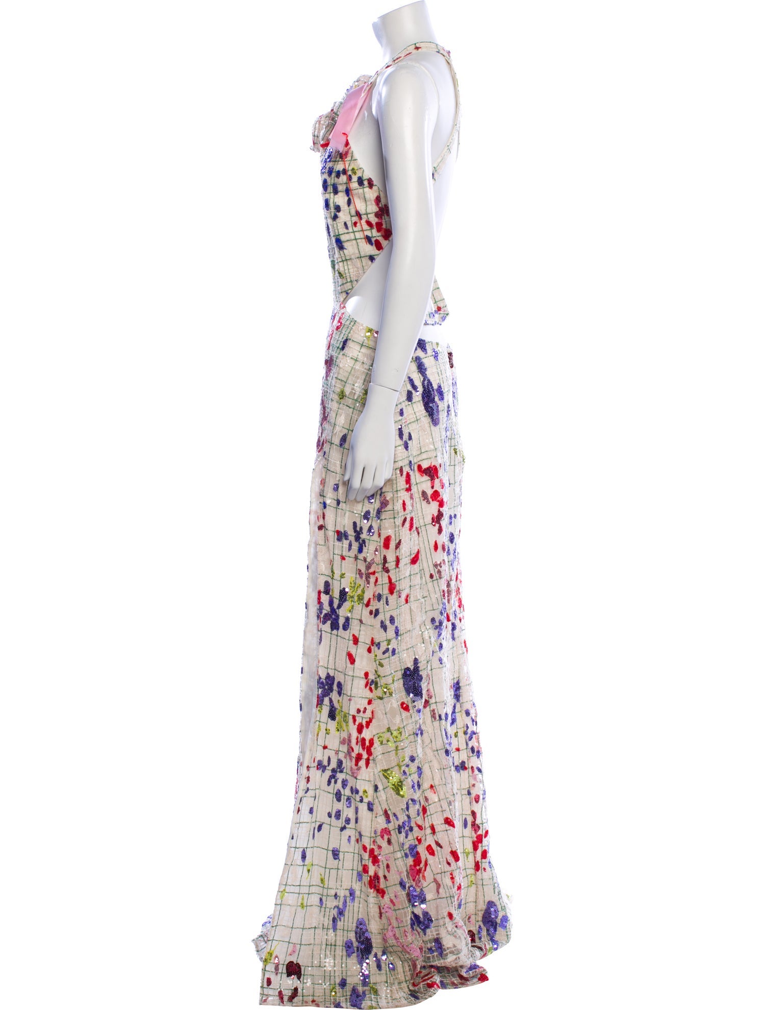 Elie Saab Printed Long Dress
