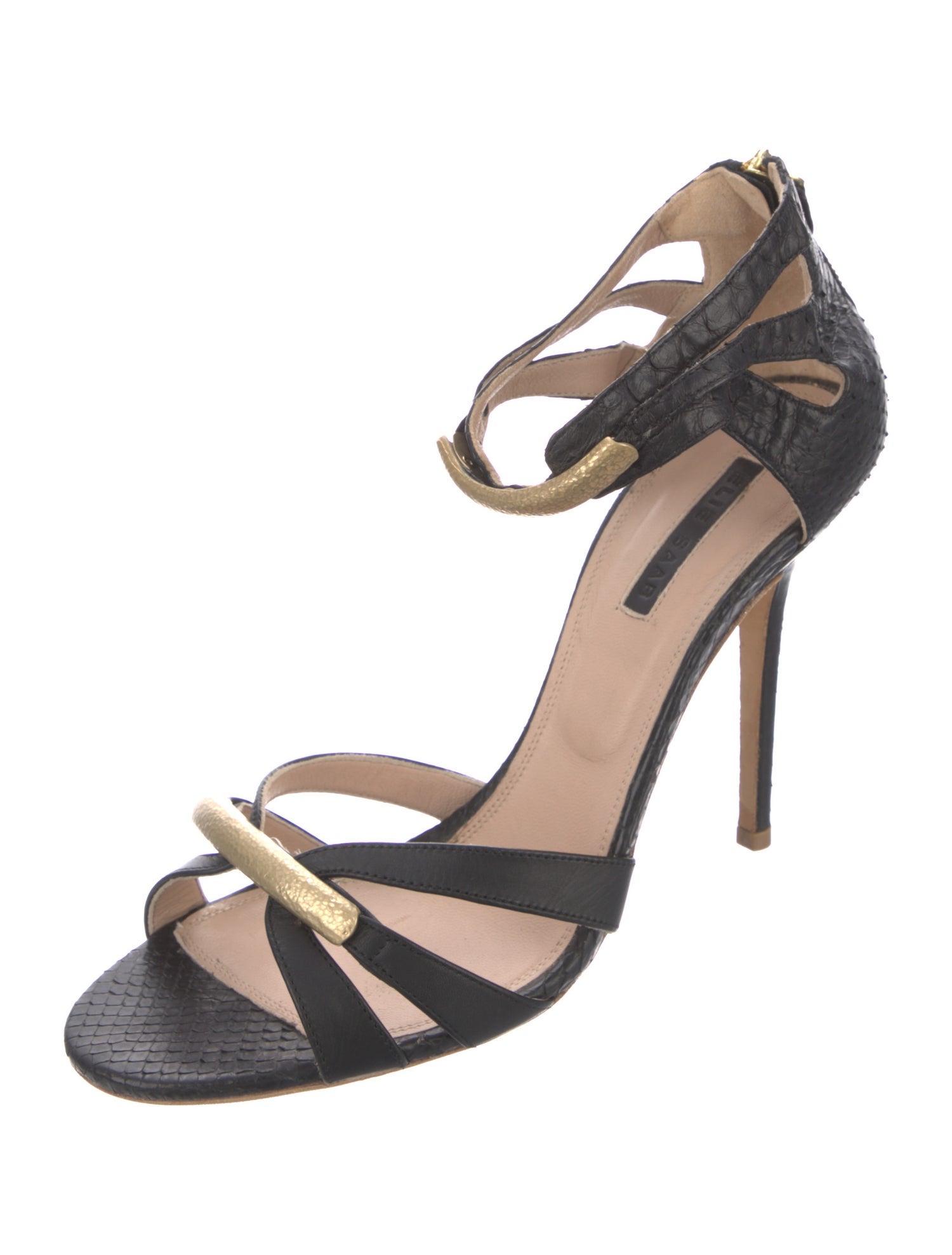 Elie Saab Leather Sandals