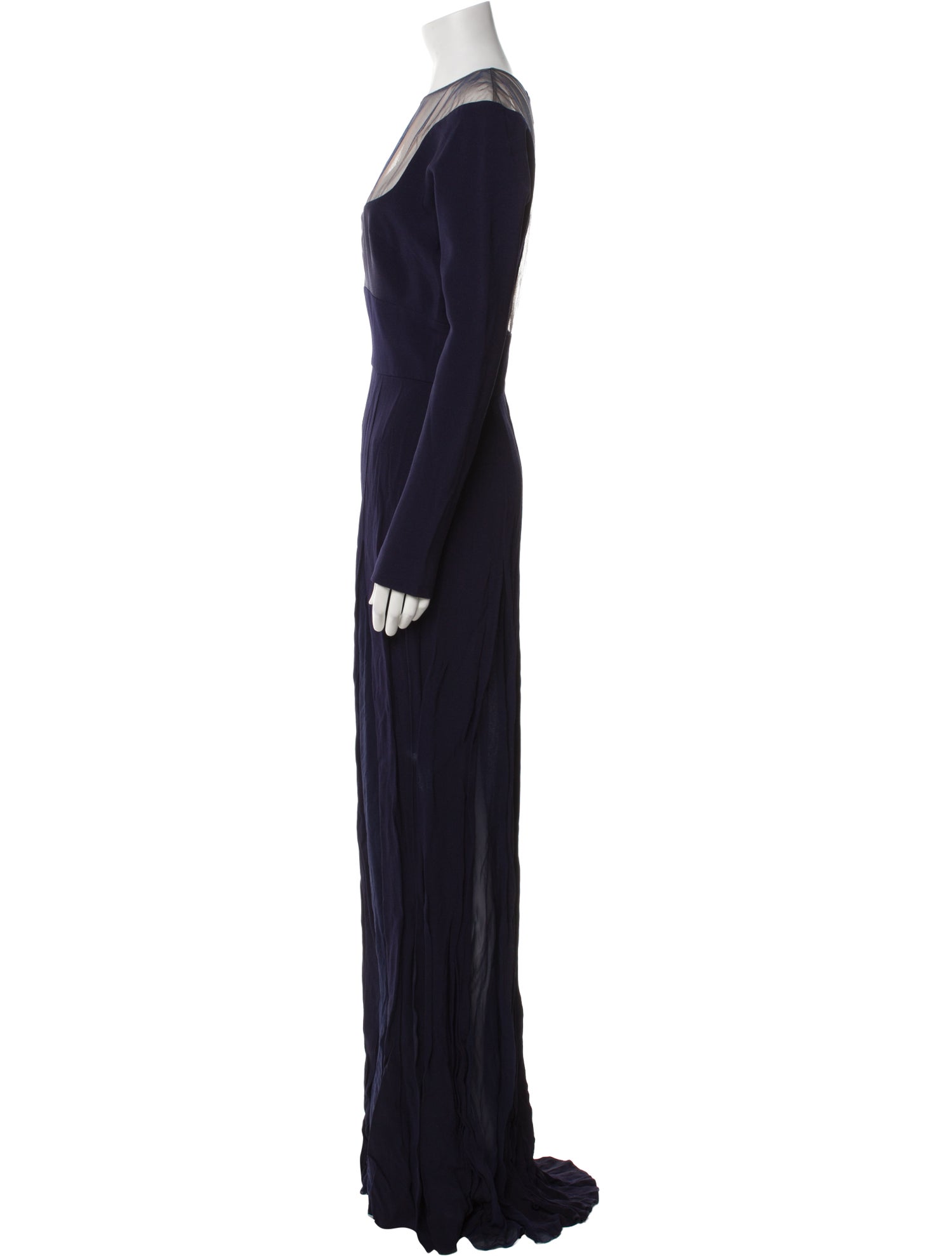 Elie Saab Crew Neck Long Dress
