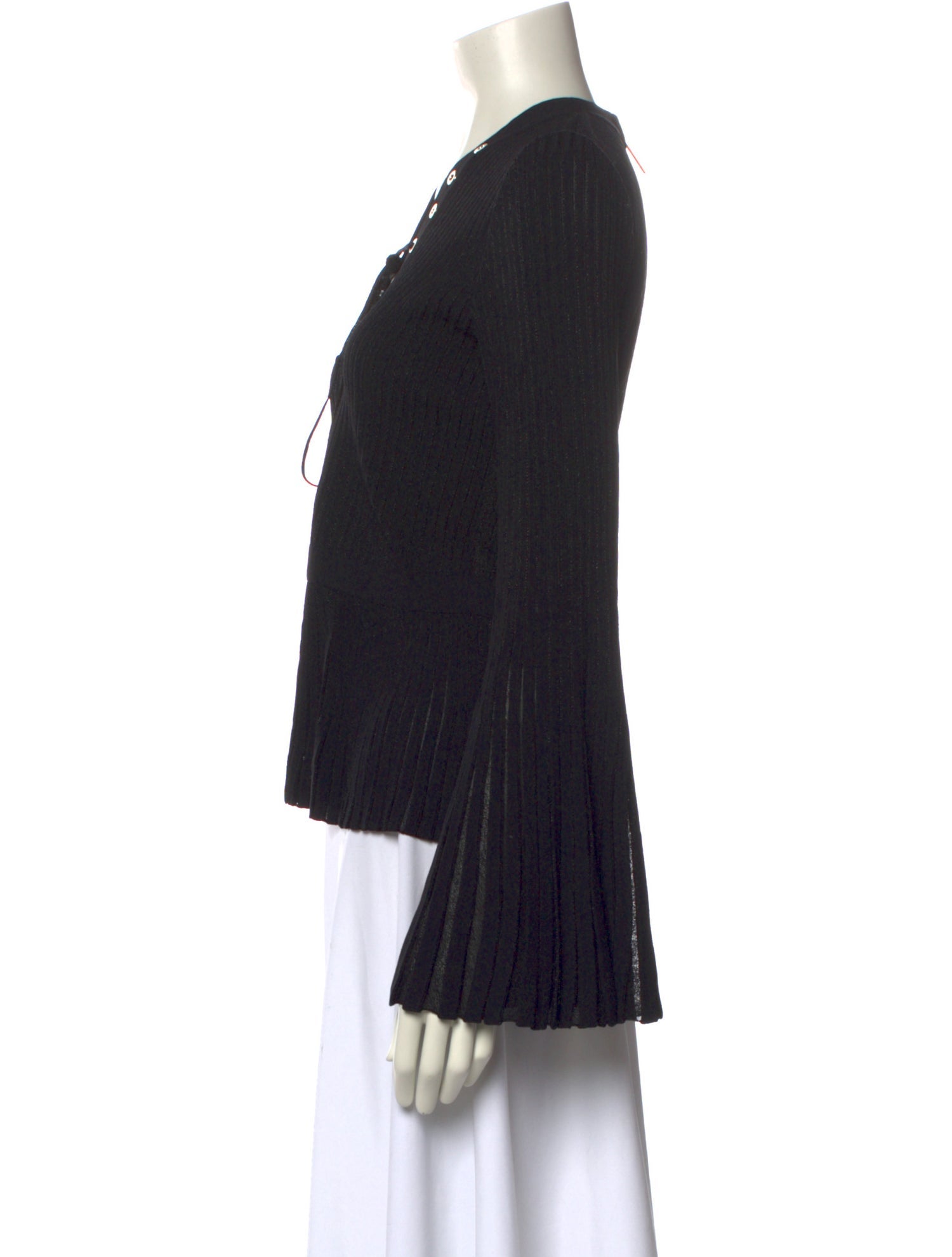 Elie Saab V-Neck Long Sleeve Blouse