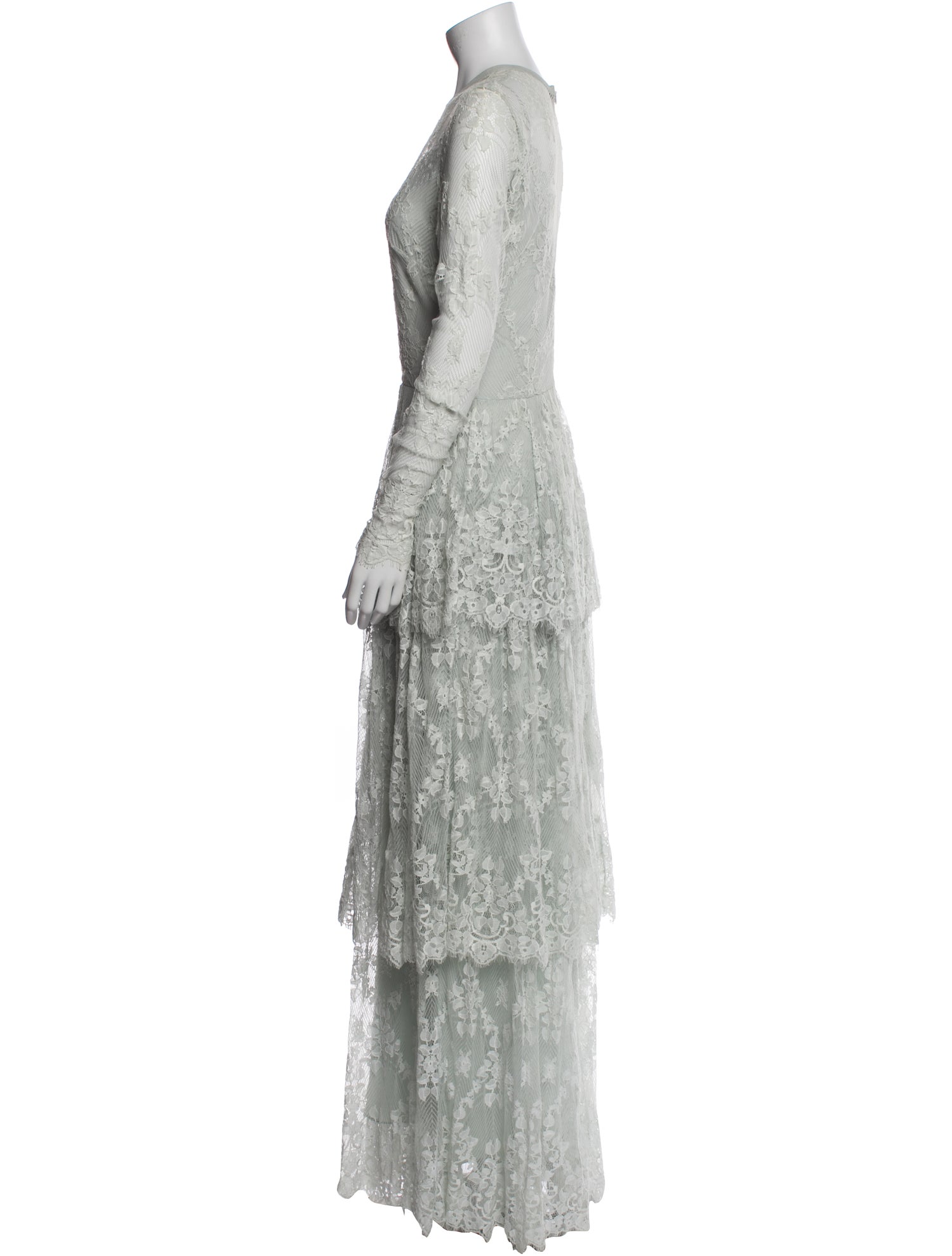 Elie Saab Lace Pattern Long Dress