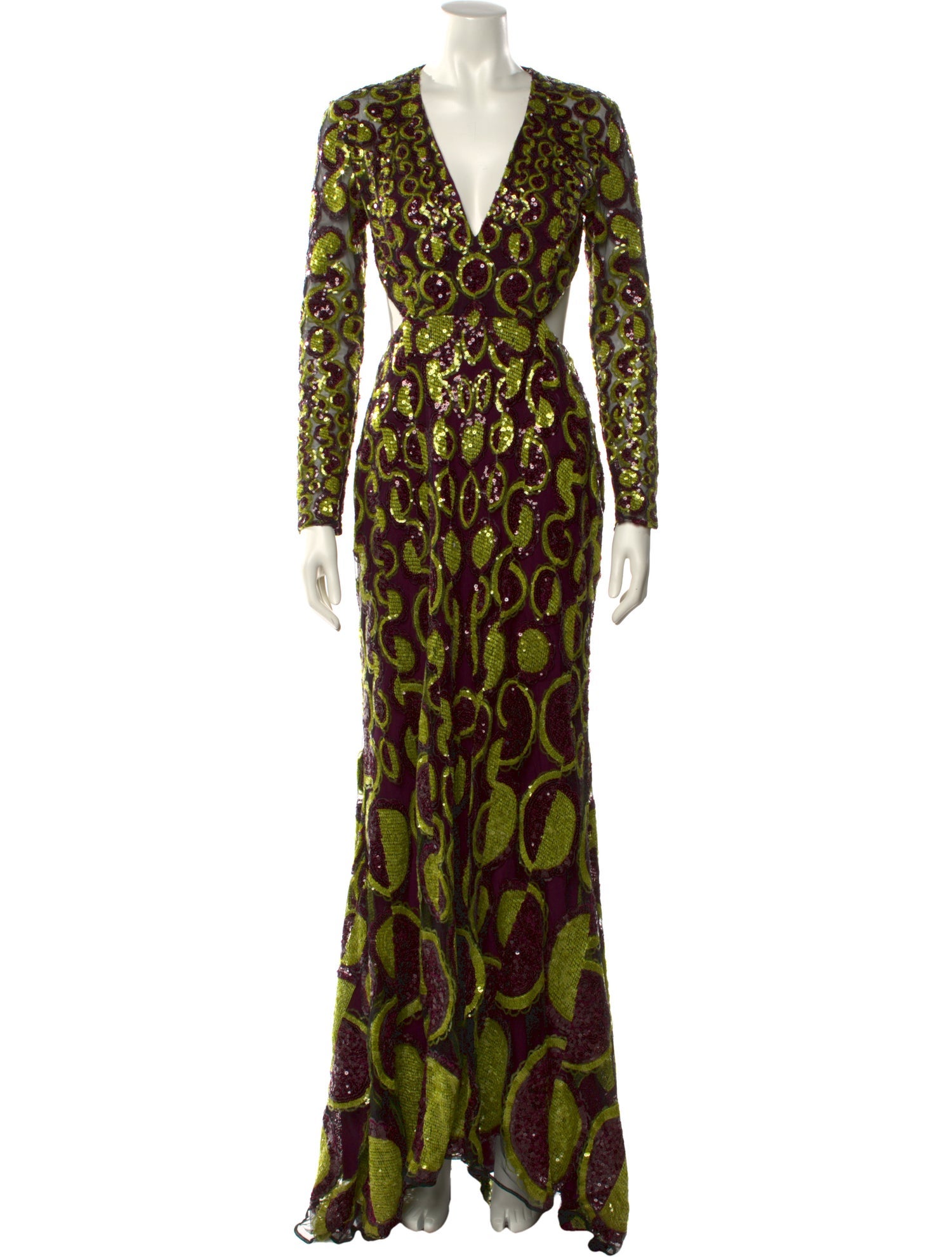 Elie Saab Printed Long Dress