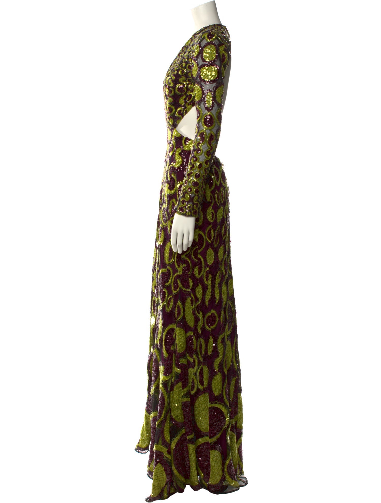 Elie Saab Printed Long Dress
