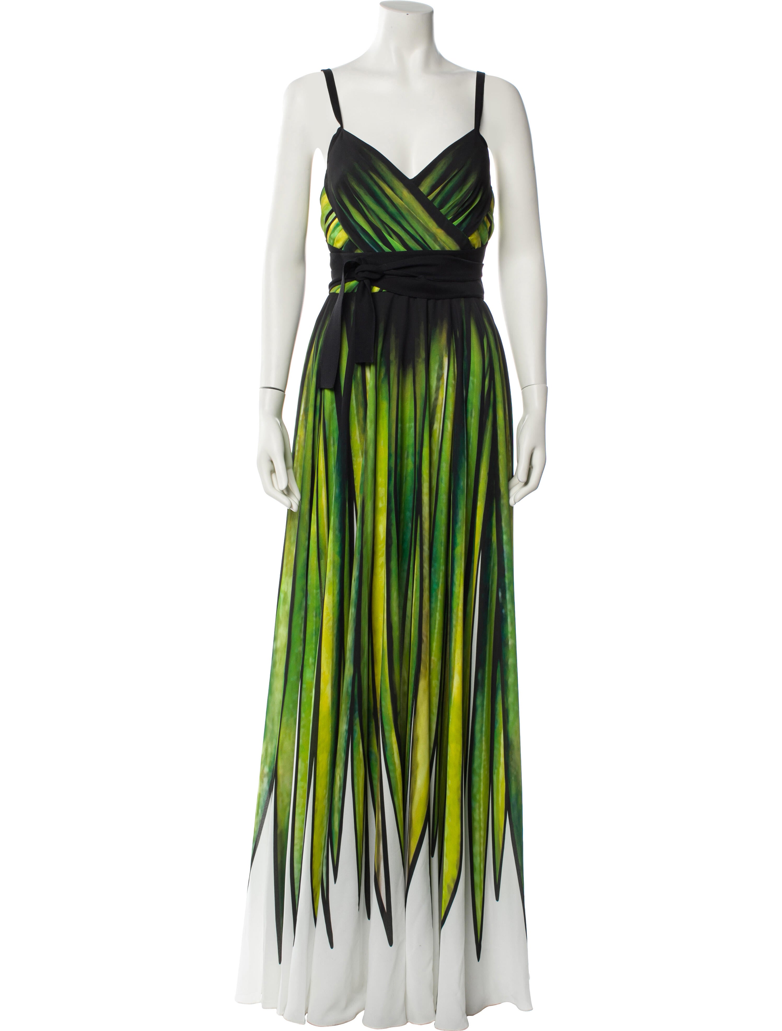 Elie Saab Striped Long Dress