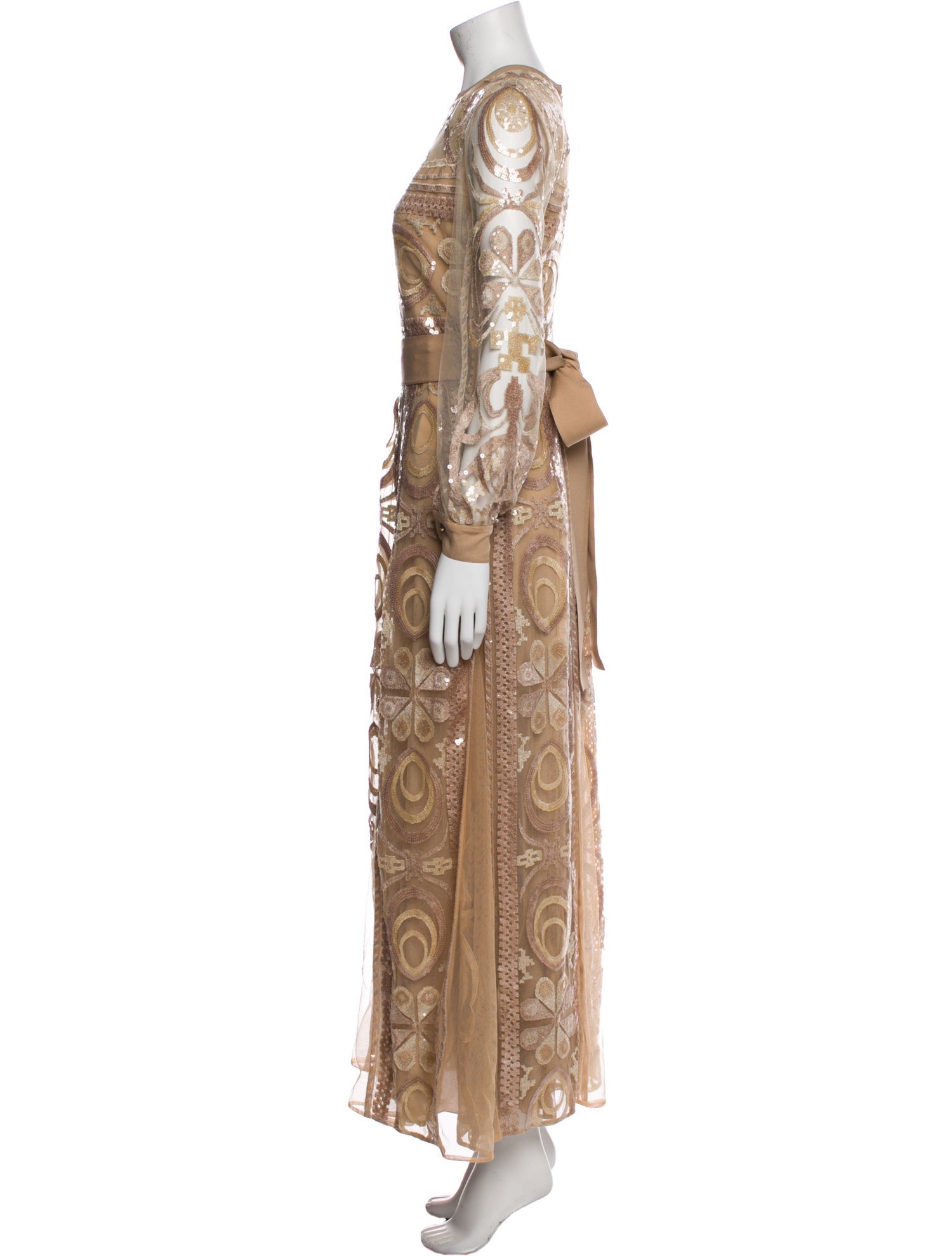 Elie Saab Paisley Print Long Dress