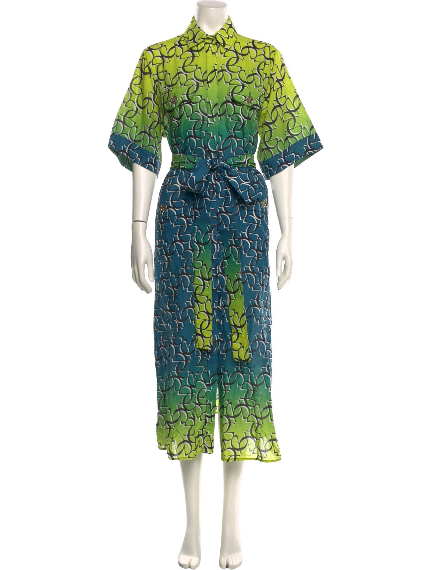 Elie Saab Printed Long Dress