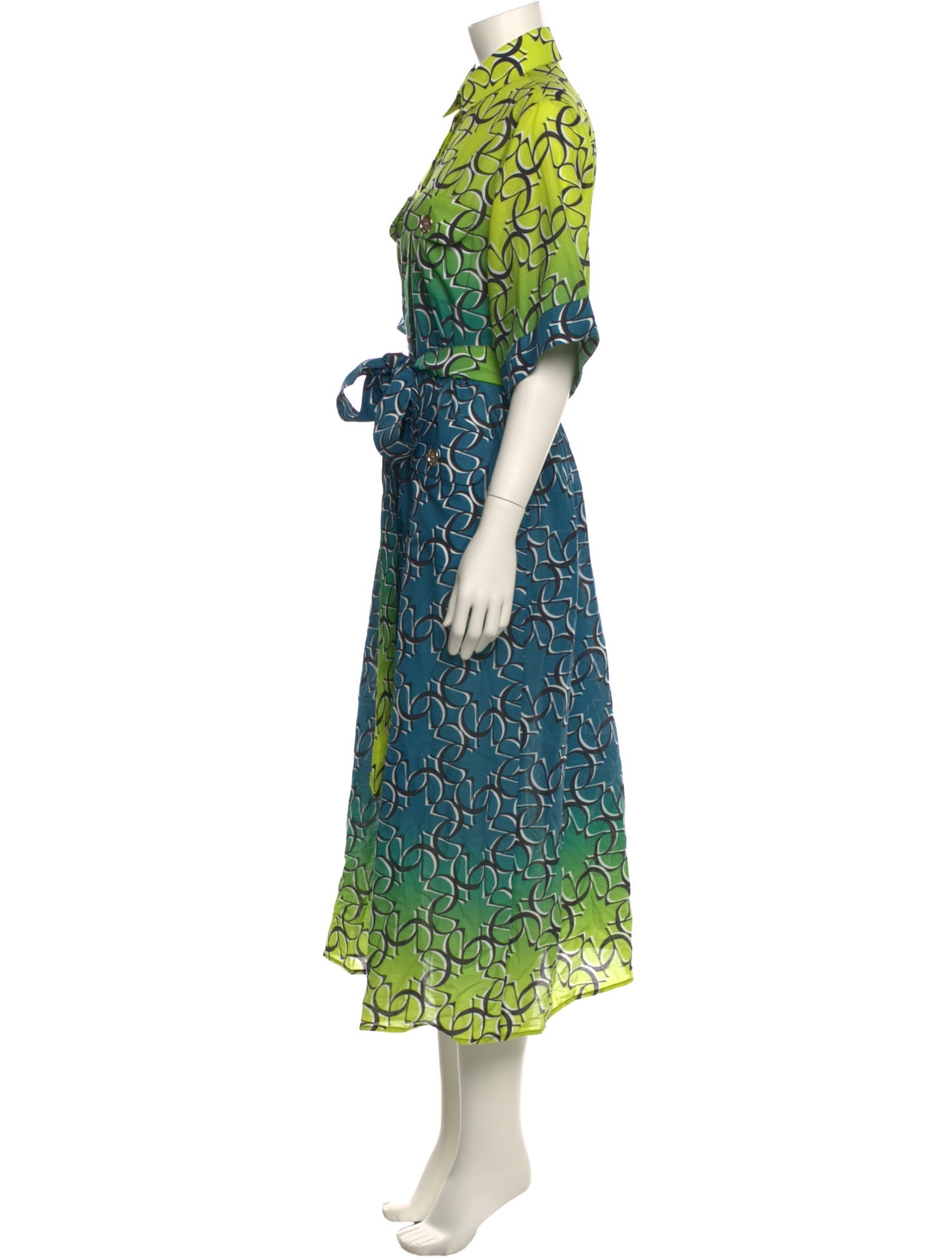 Elie Saab Printed Long Dress