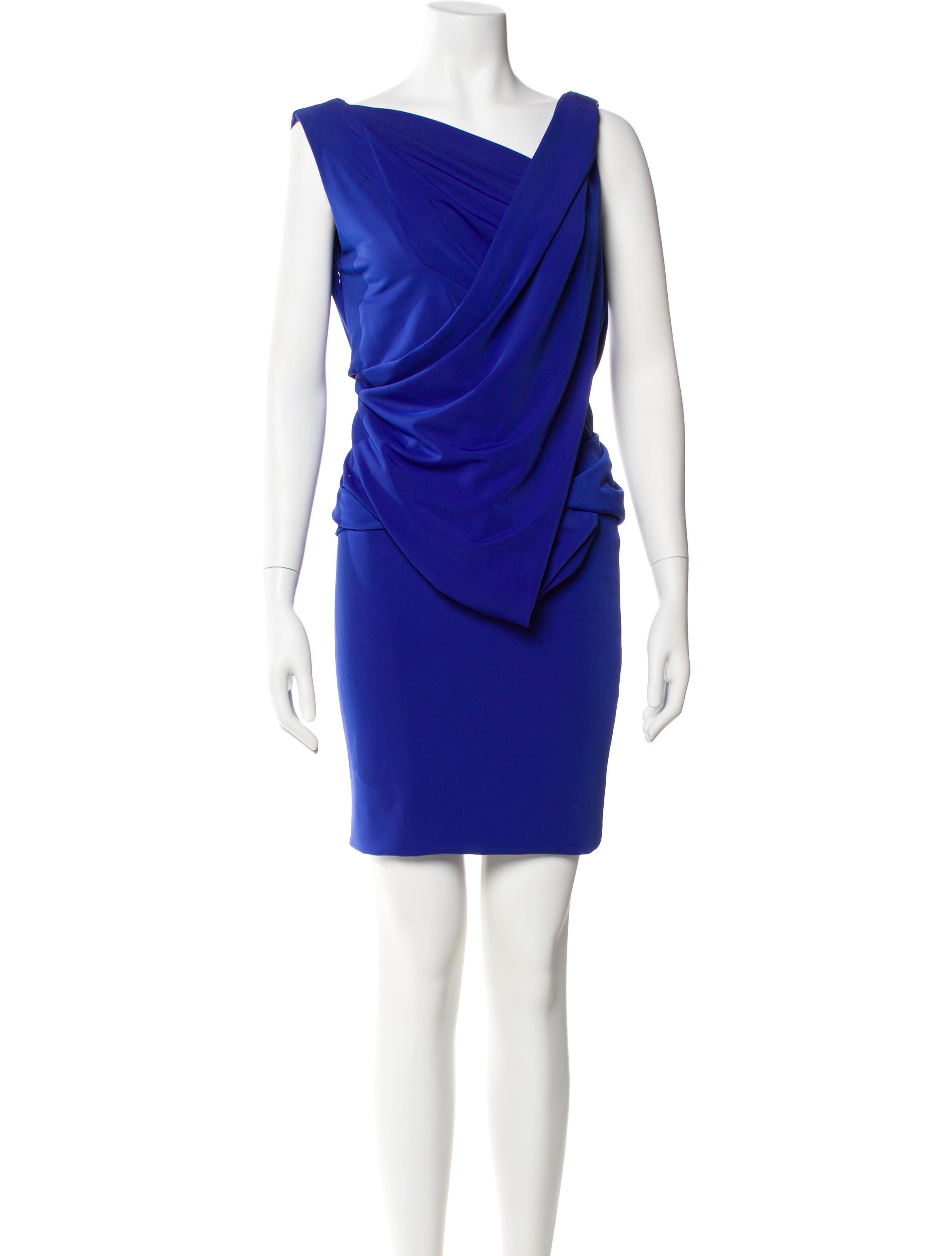 Elie Saab Cowl Neck Knee-Length Dress