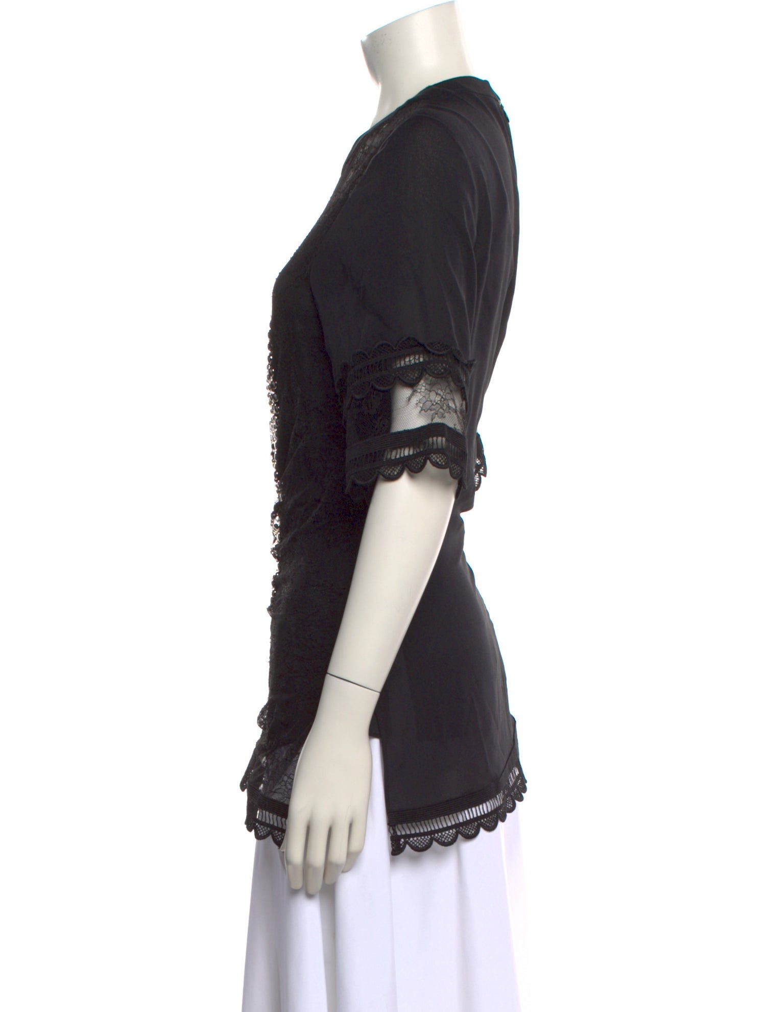 Elie Saab Lace Crew Neck Tunic