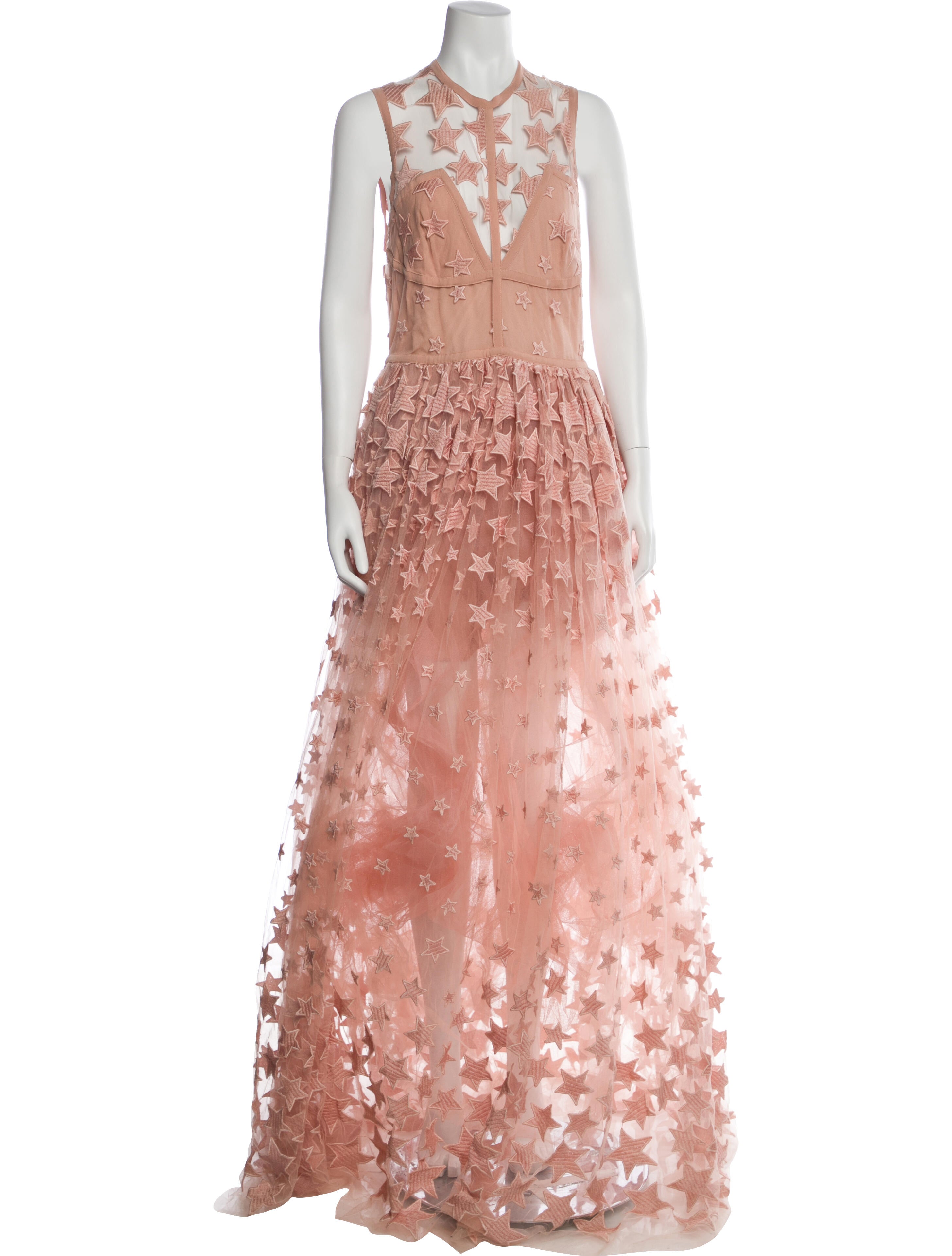 Elie Saab Lace Pattern Long Dress