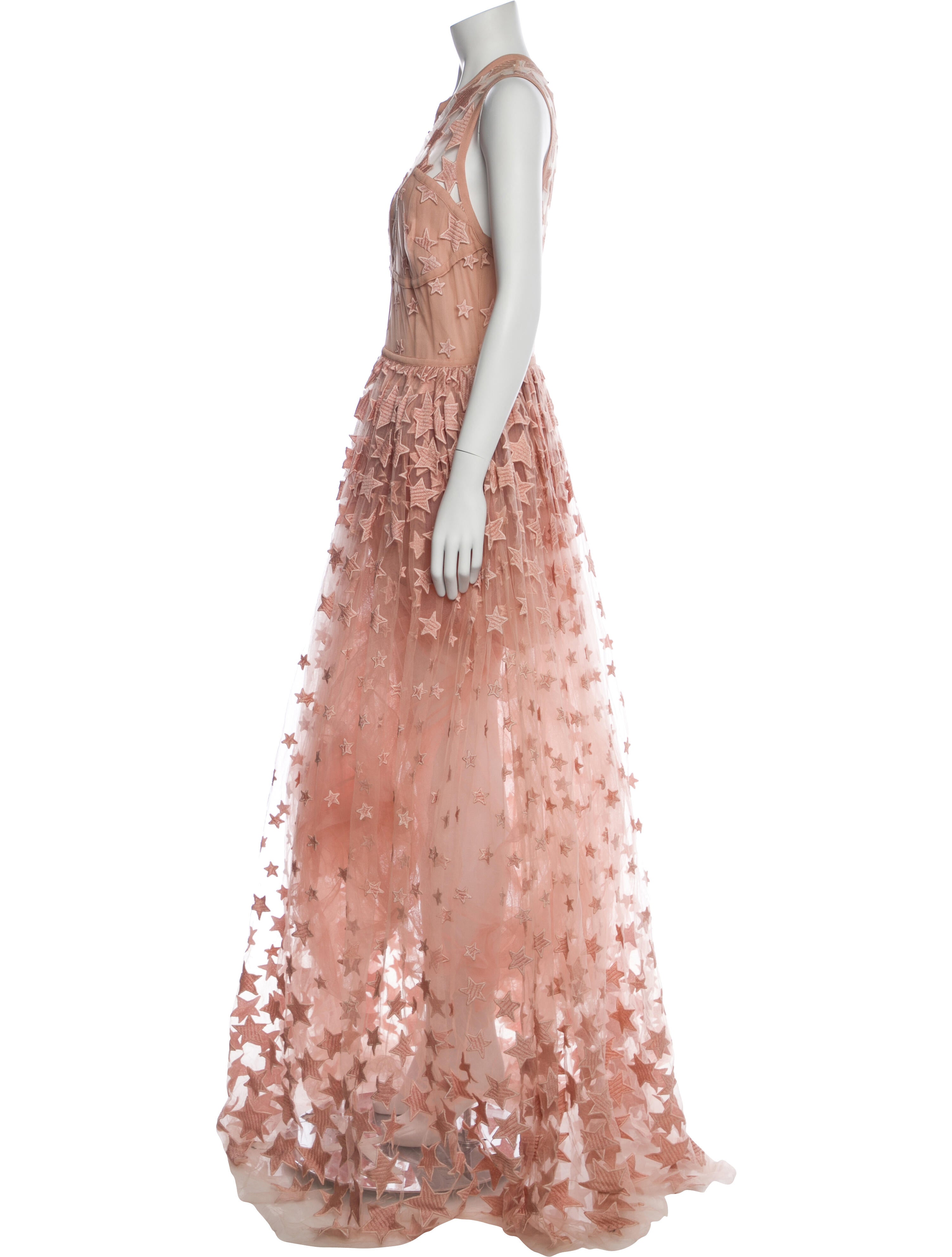 Elie Saab Lace Pattern Long Dress