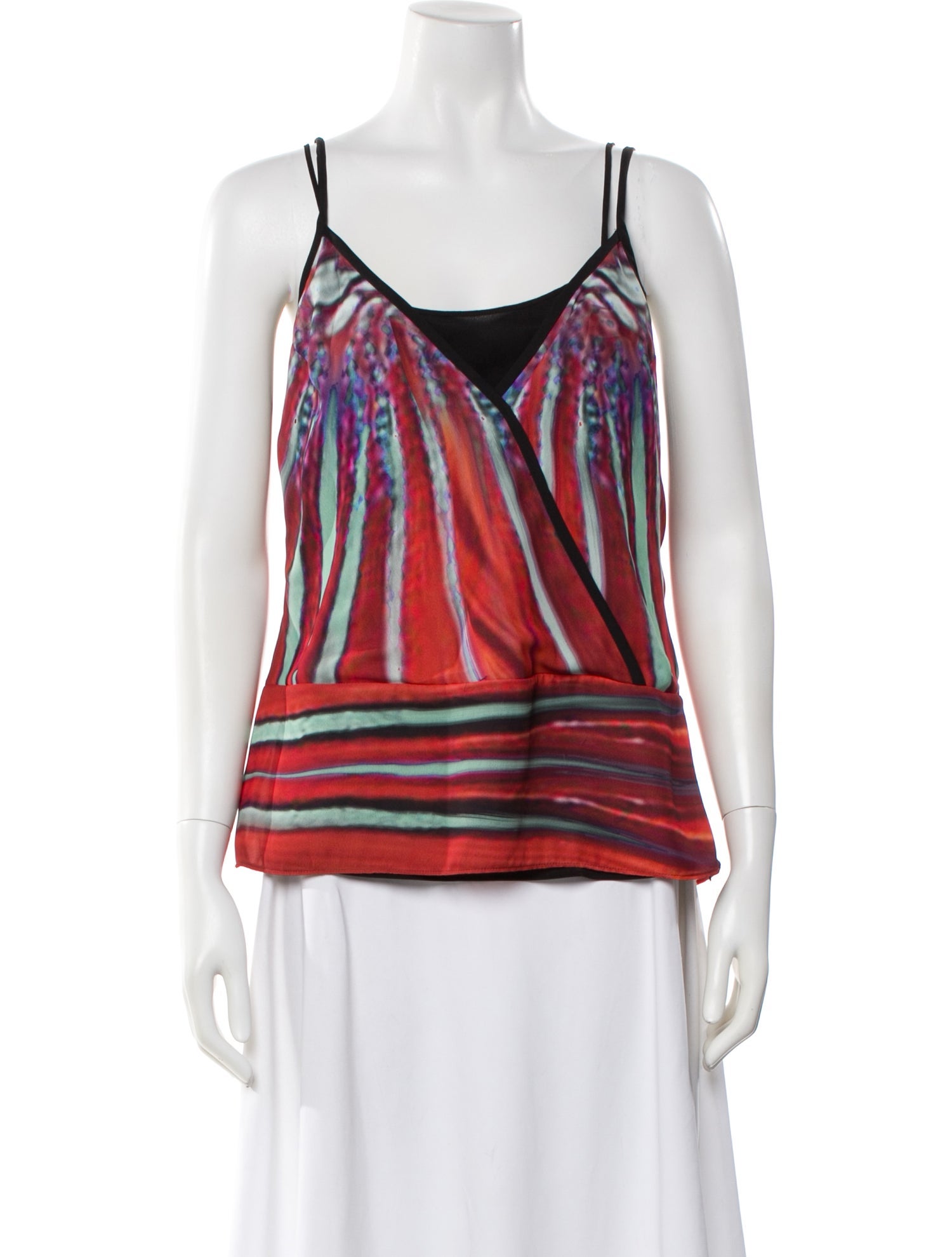 Elie Saab Printed Scoop Neck Top