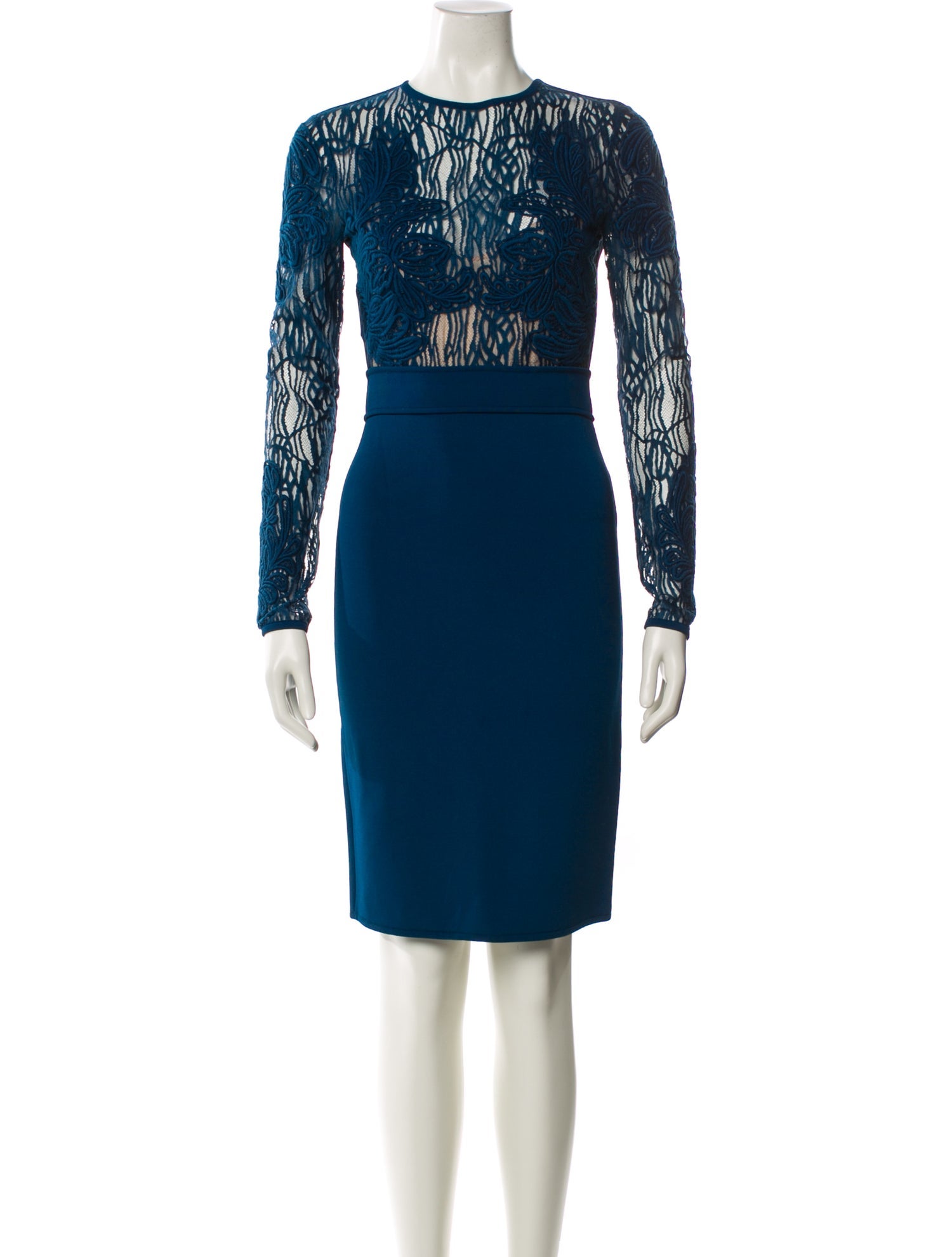 Elie Saab Crew Neck Knee-Length Dress