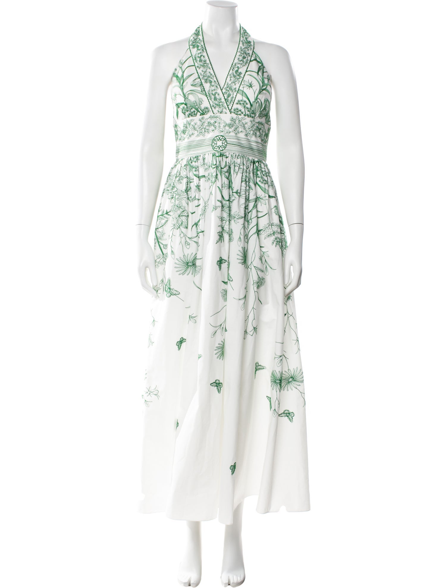 Elie Saab Printed Long Dress