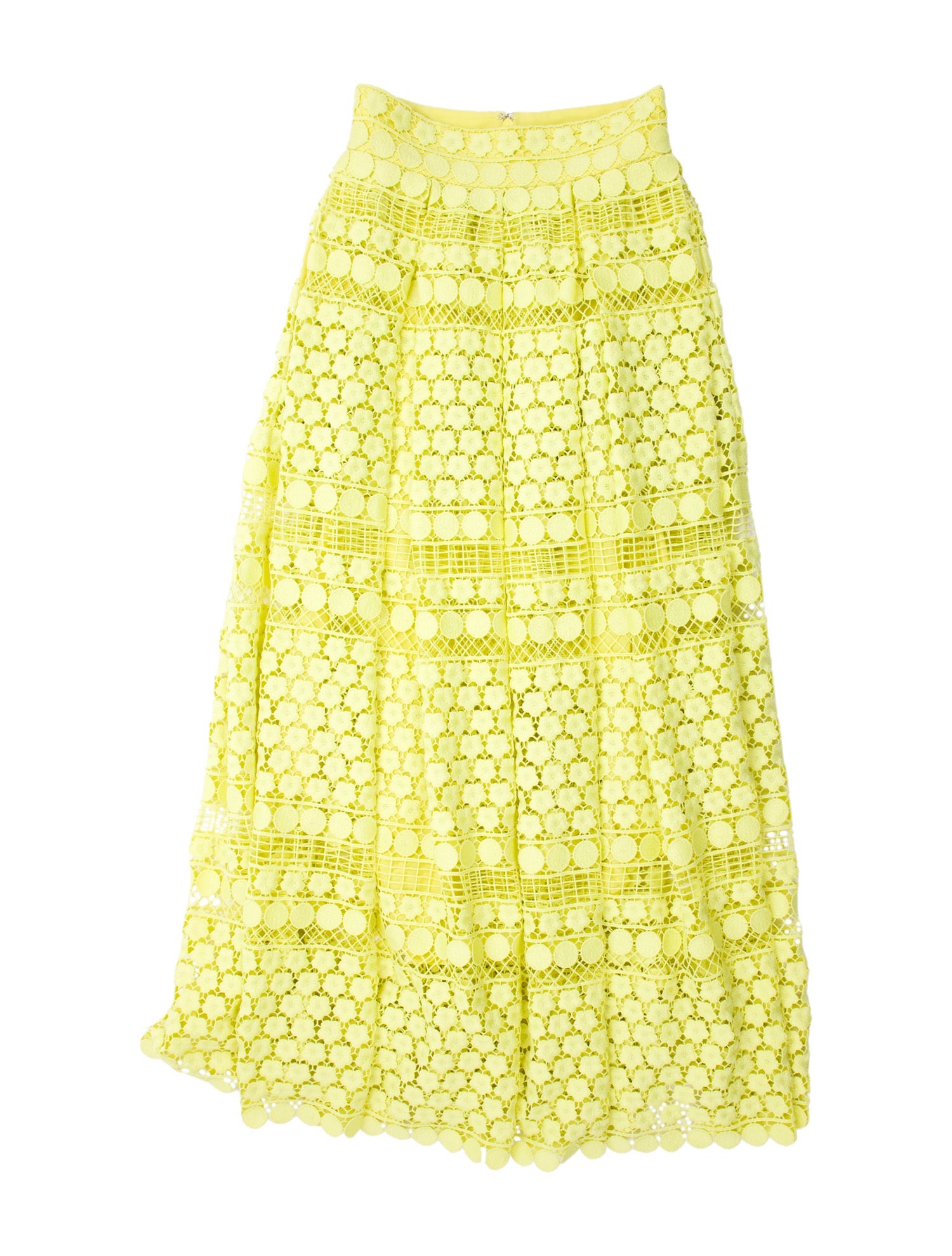 Elie Saab Lace Pattern Midi Length Skirt