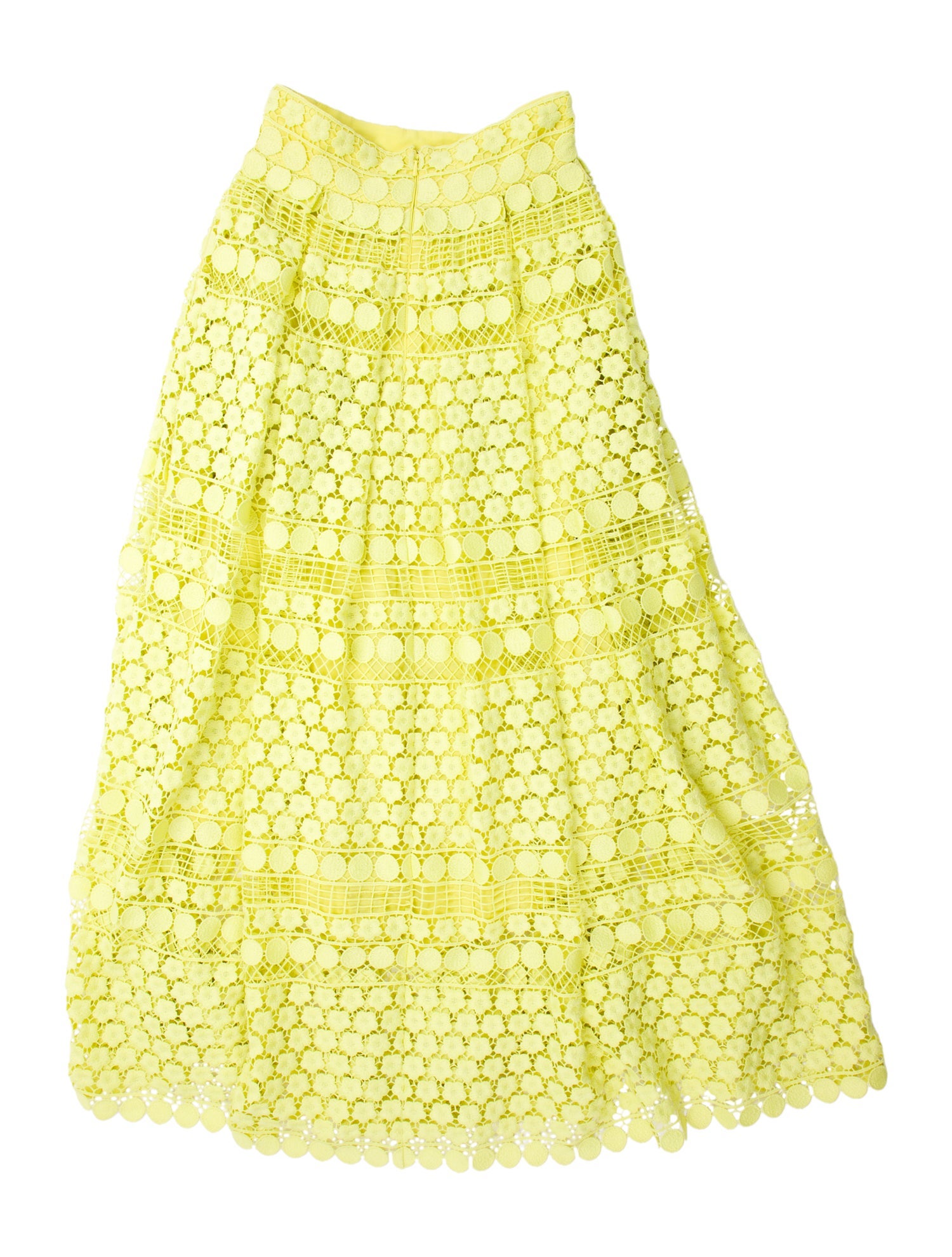 Elie Saab Lace Pattern Midi Length Skirt