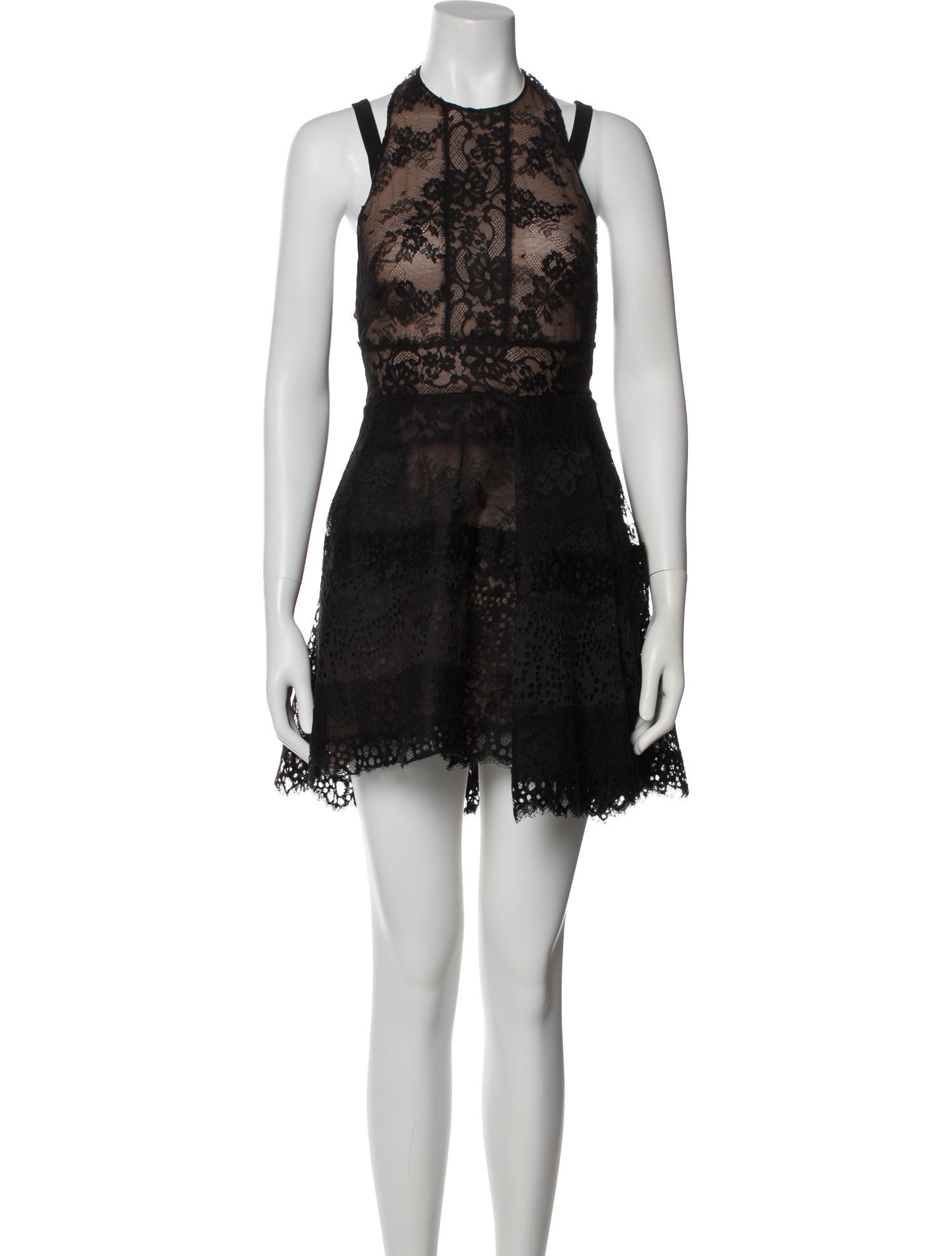 Elie Saab Lace Pattern Mini Dress