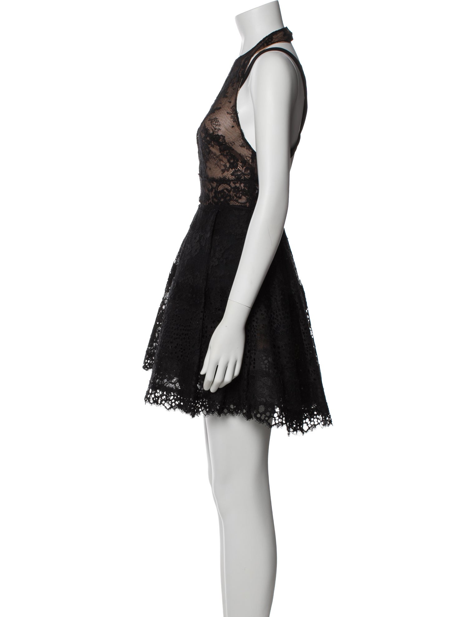 Elie Saab Lace Pattern Mini Dress