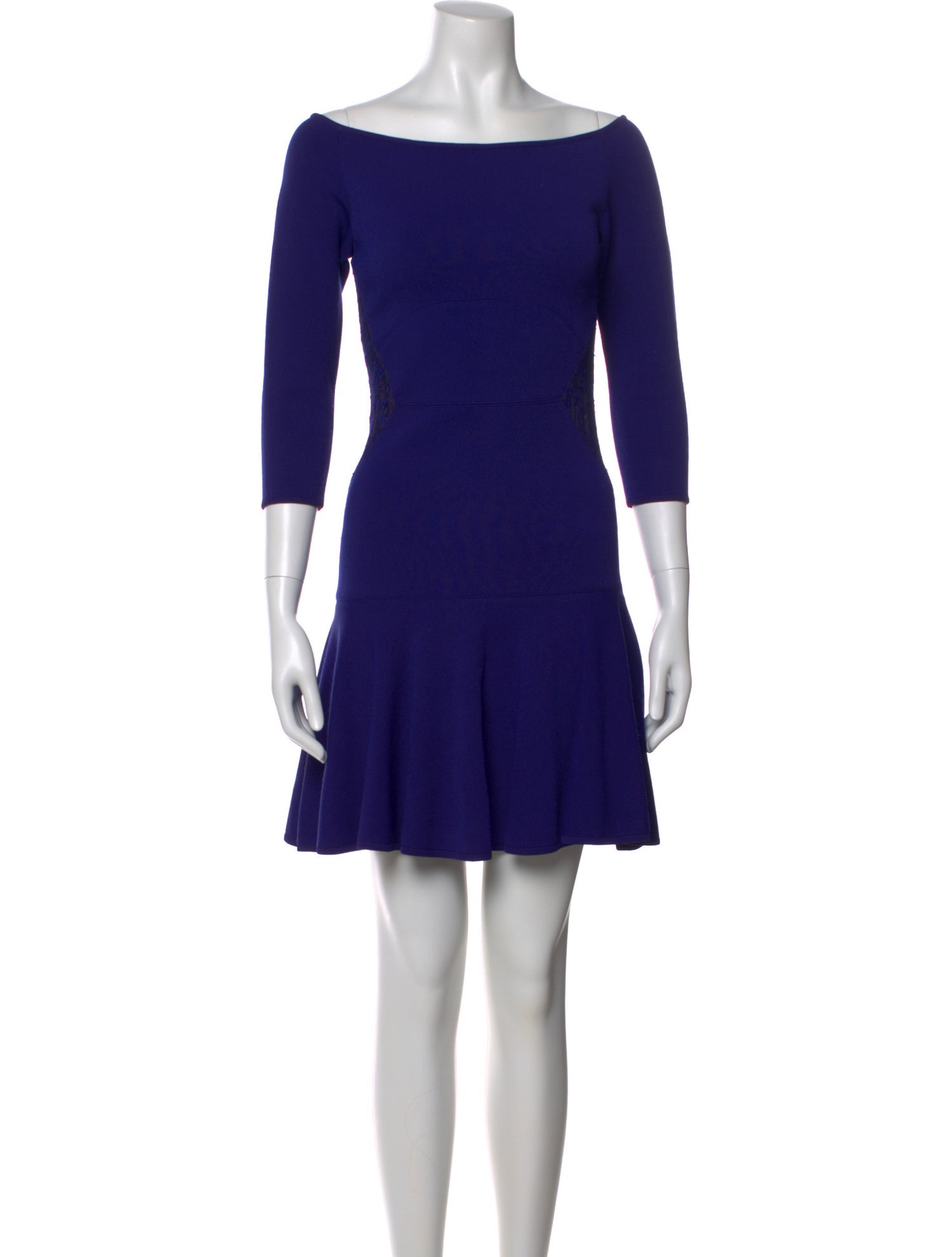 Elie Saab Bateau Neckline Mini Dress