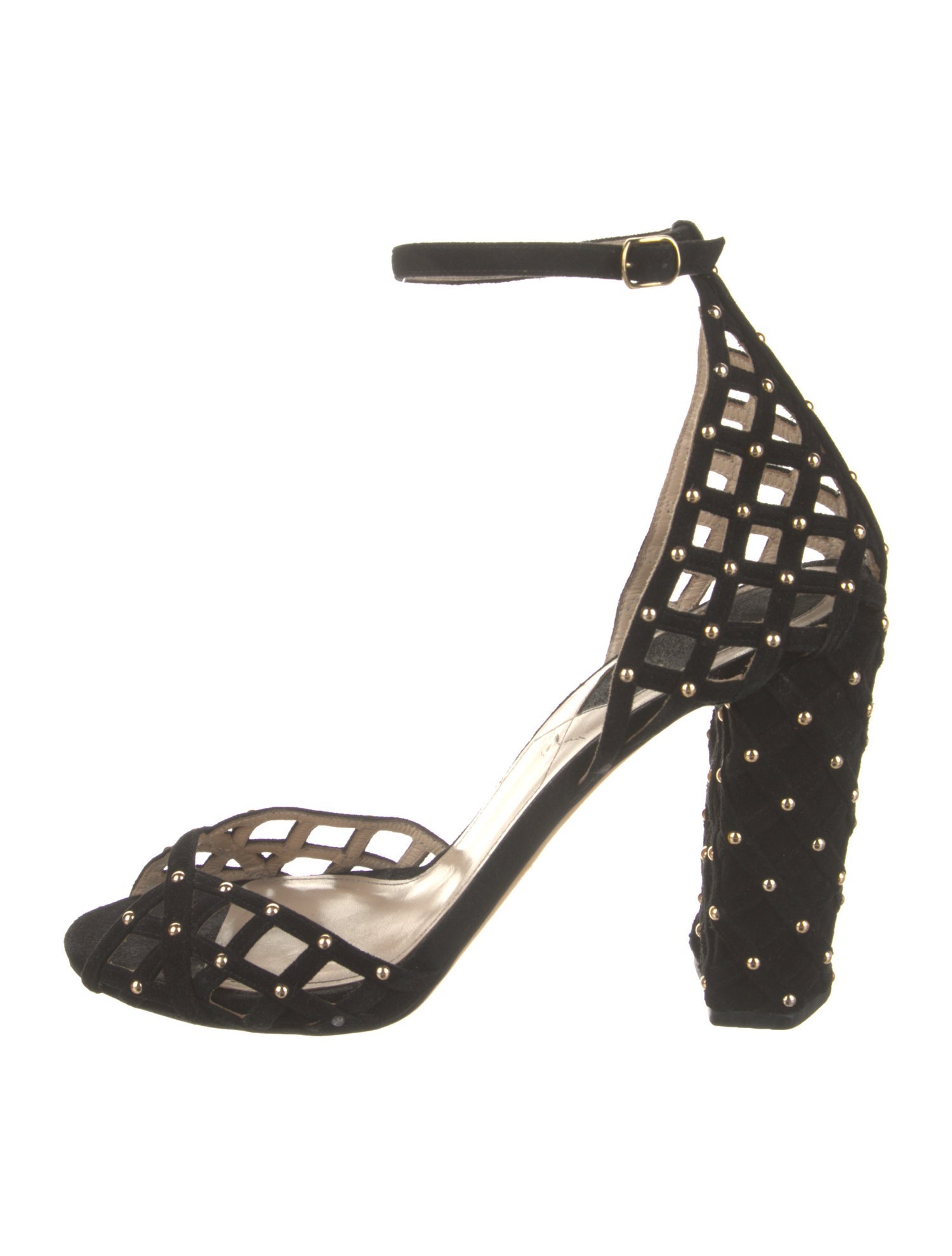 Elie Saab Suede Cutout Accent D'Orsay Pumps