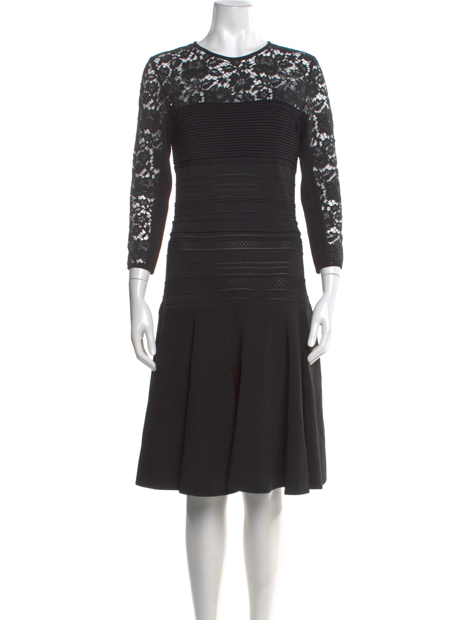 Elie Saab Crew Neck Knee-Length Dress