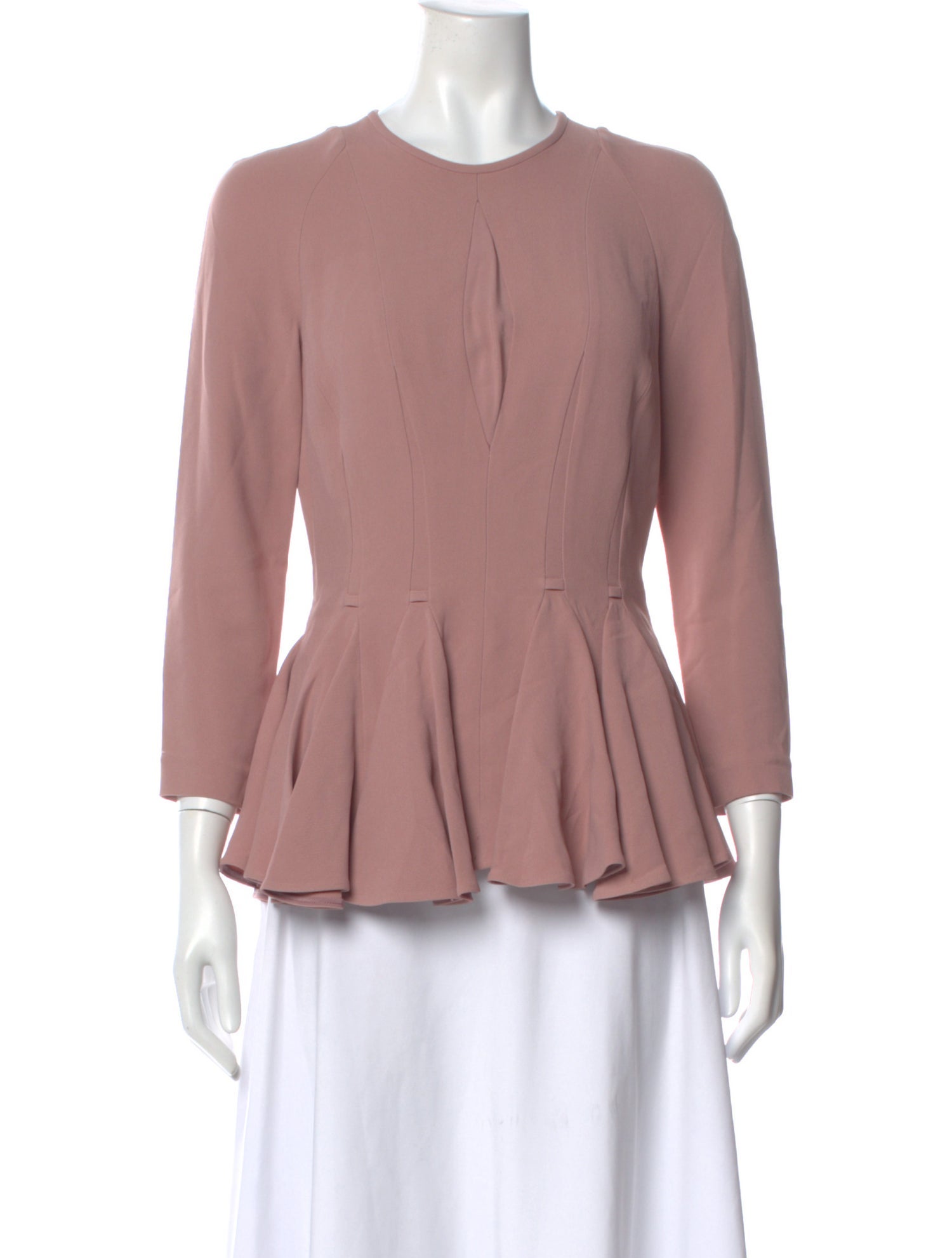 Elie Saab Crew Neck Three-Quarter Sleeve Blouse