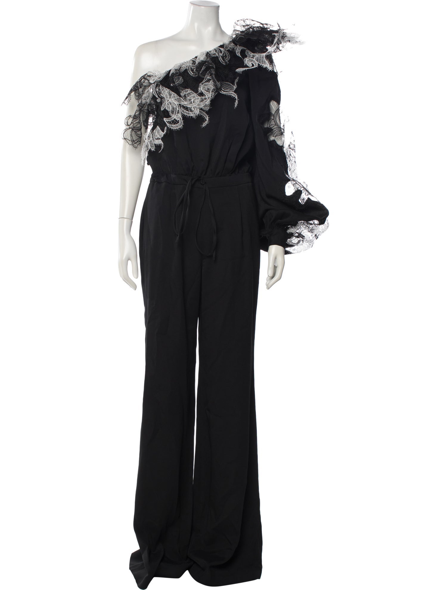 Elie Saab Patterned One-Shoulder Jumpsuit w/ Tags