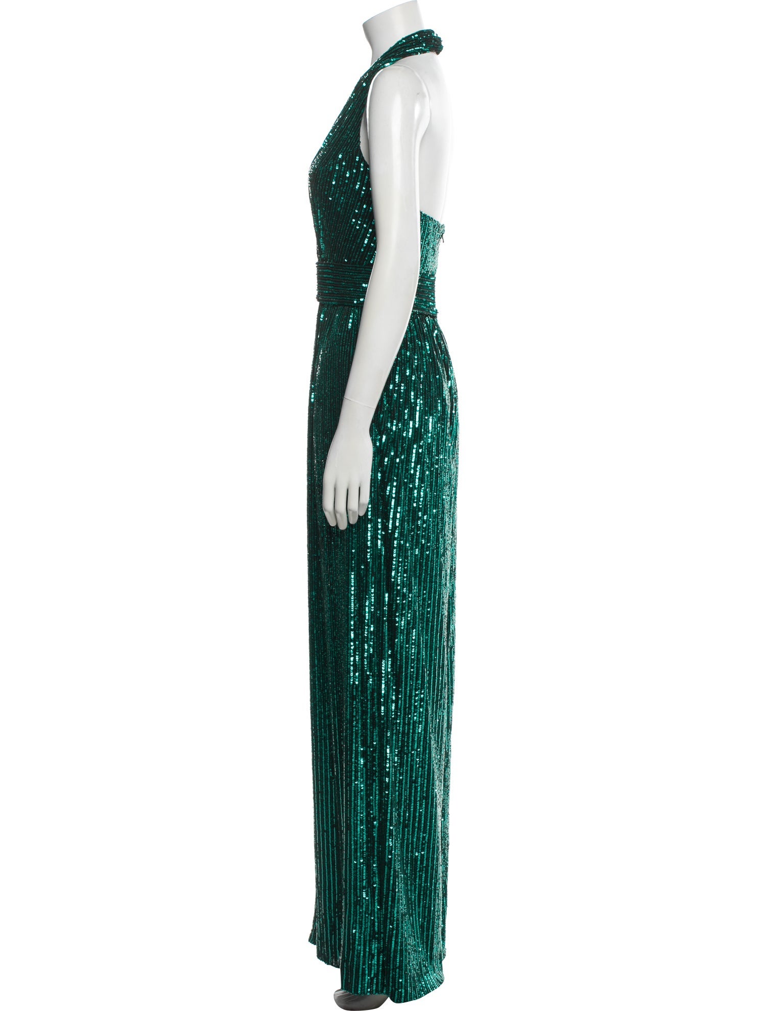 Elie Saab Sequin Halterneck Jumpsuit