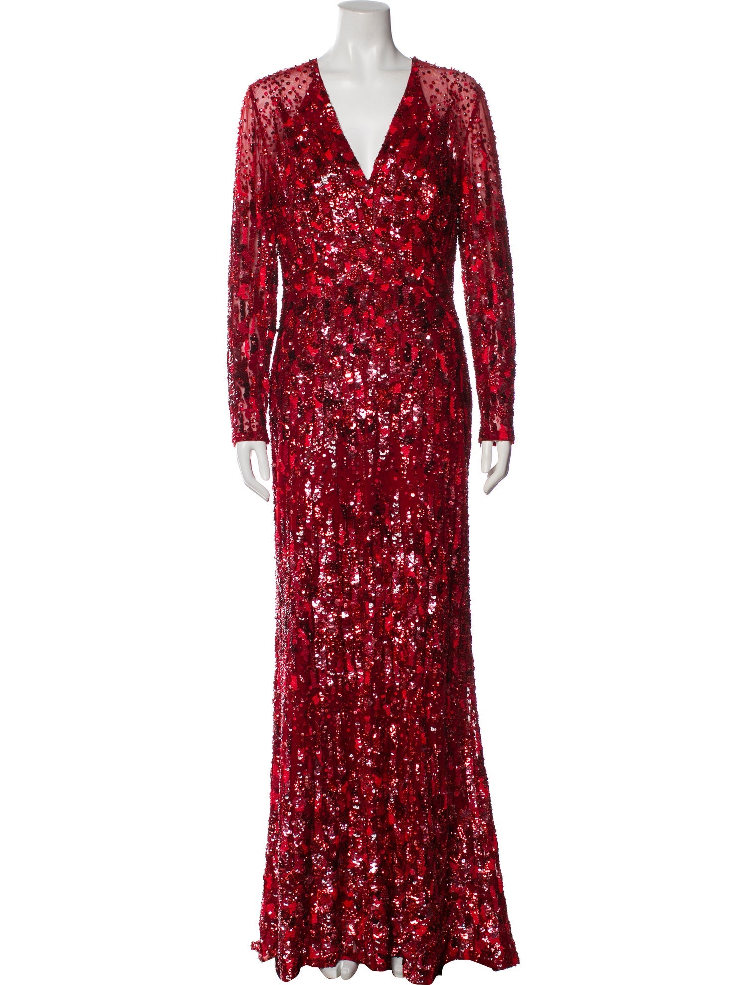 Elie Saab V-Neck Long Dress