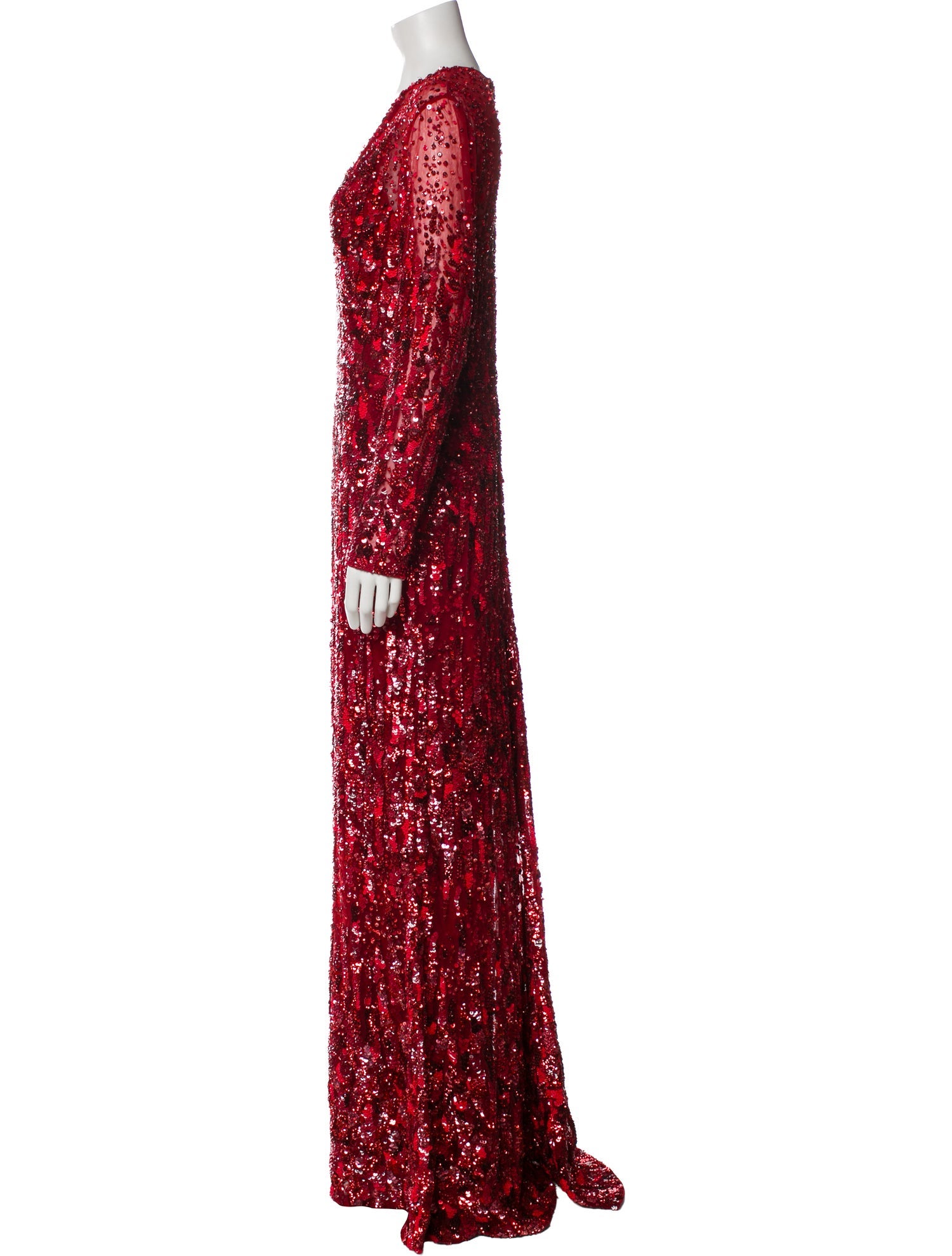 Elie Saab V-Neck Long Dress