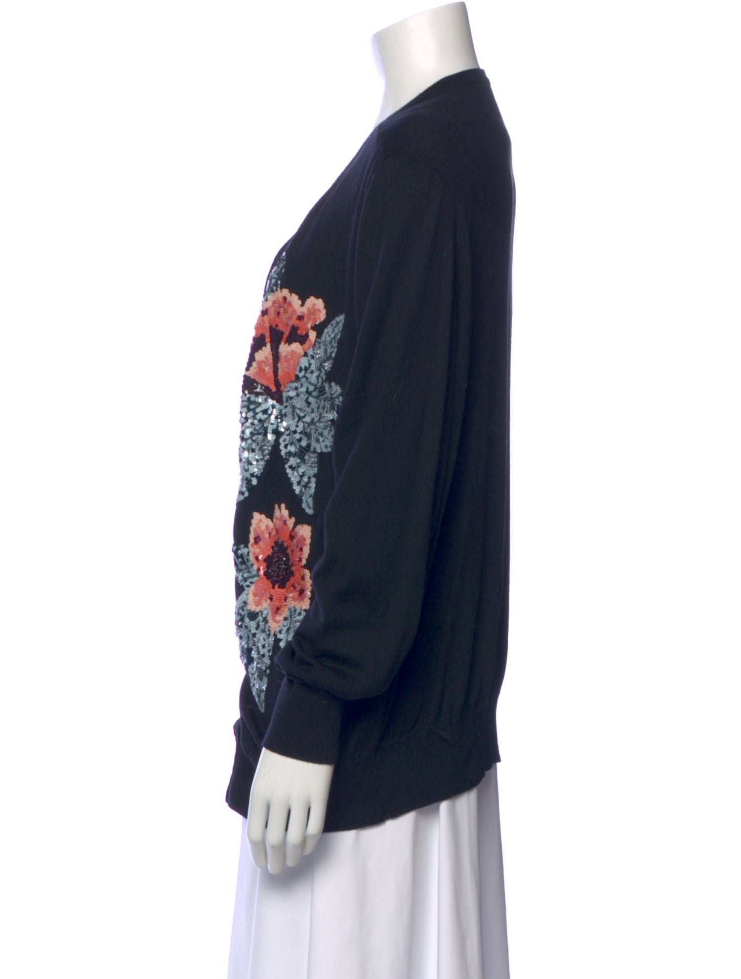 Elie Saab Merino Wool Printed Sweater