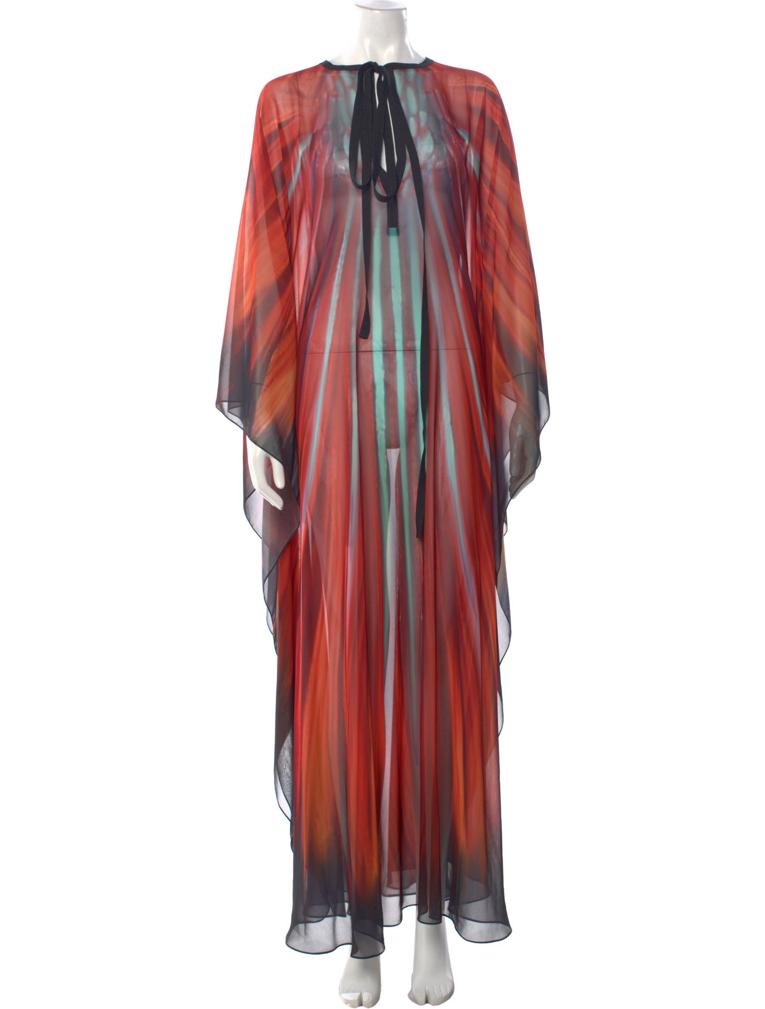 Elie Saab Striped Long Dress