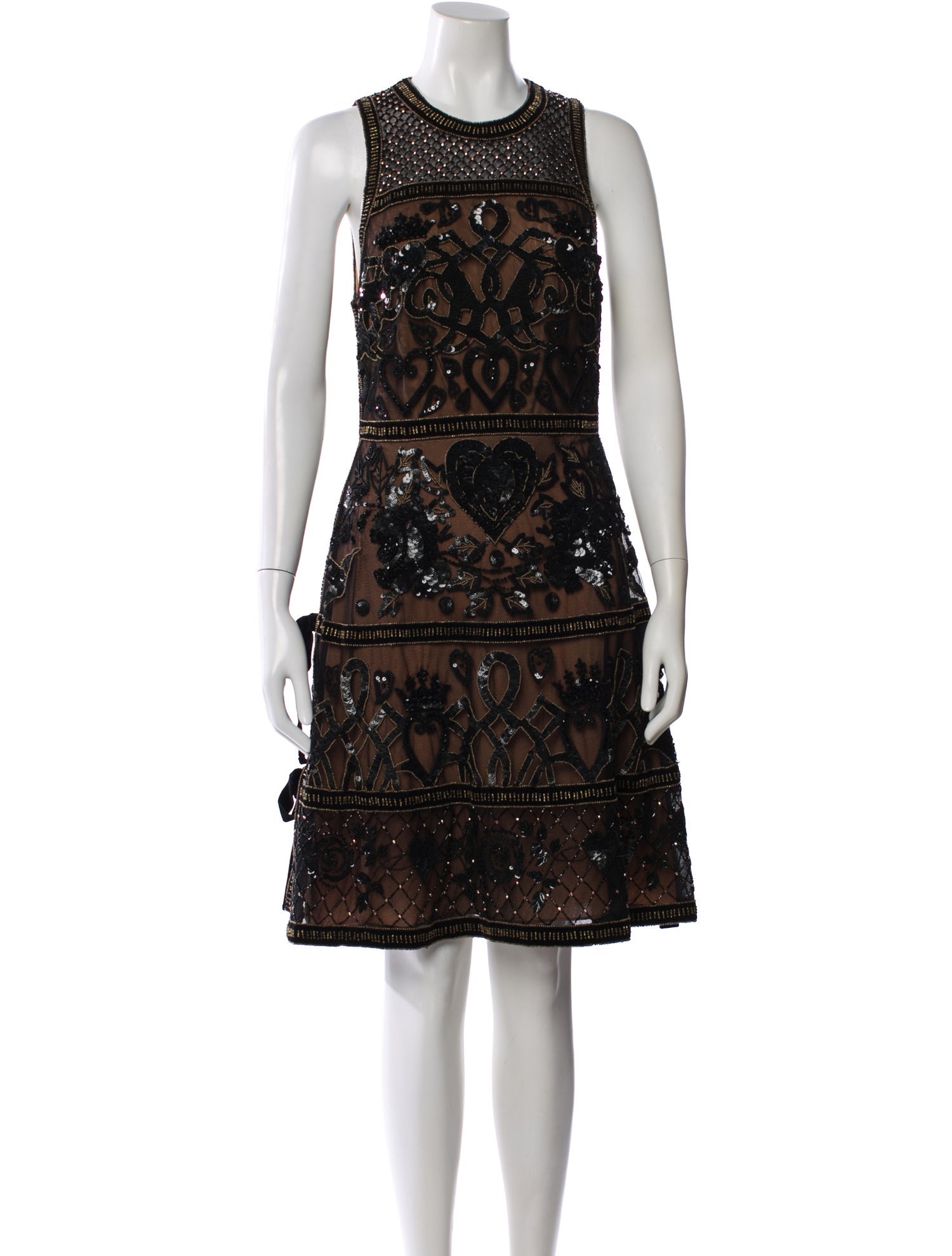Elie Saab Lace Pattern Knee-Length Dress w/ Tags