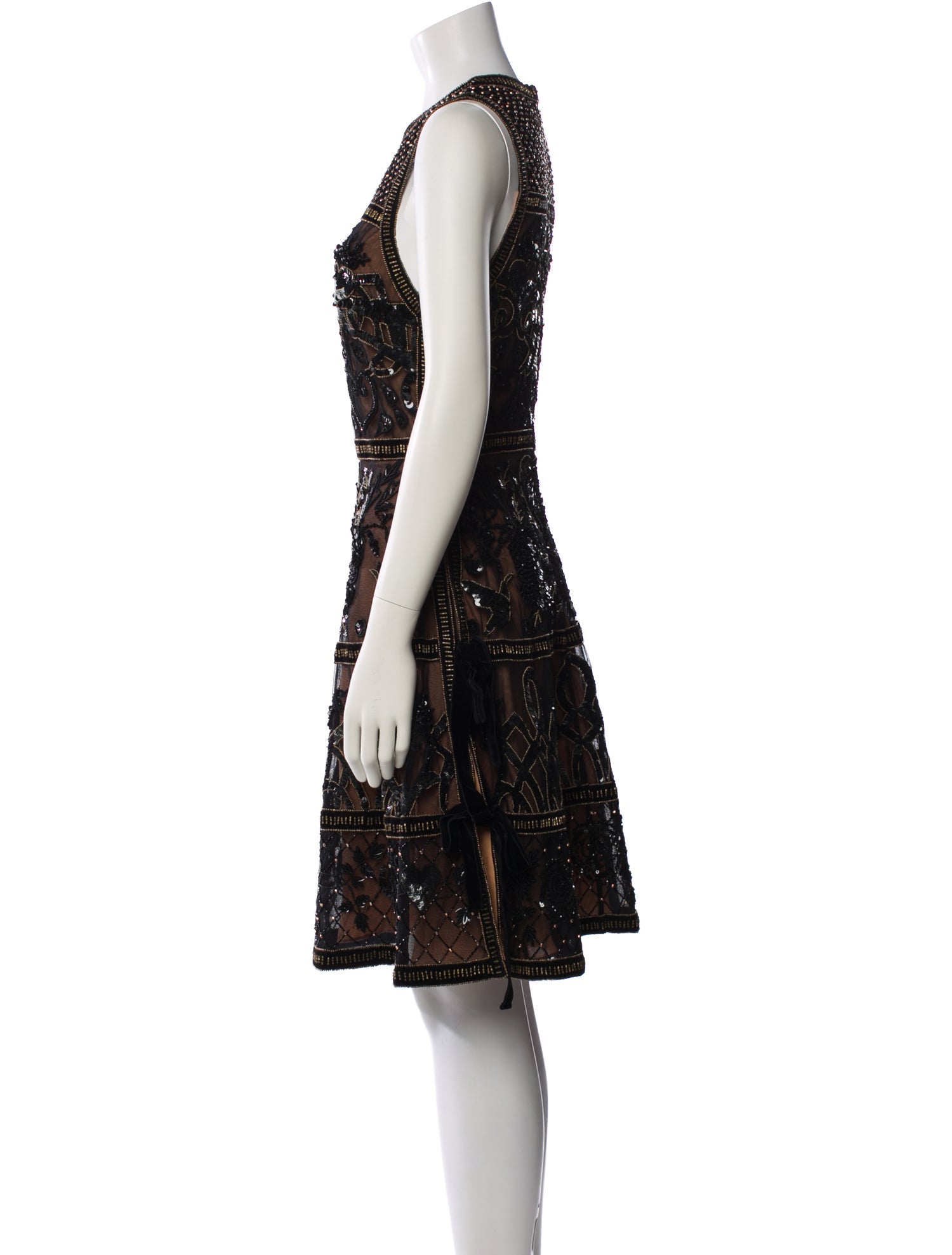 Elie Saab Lace Pattern Knee-Length Dress w/ Tags