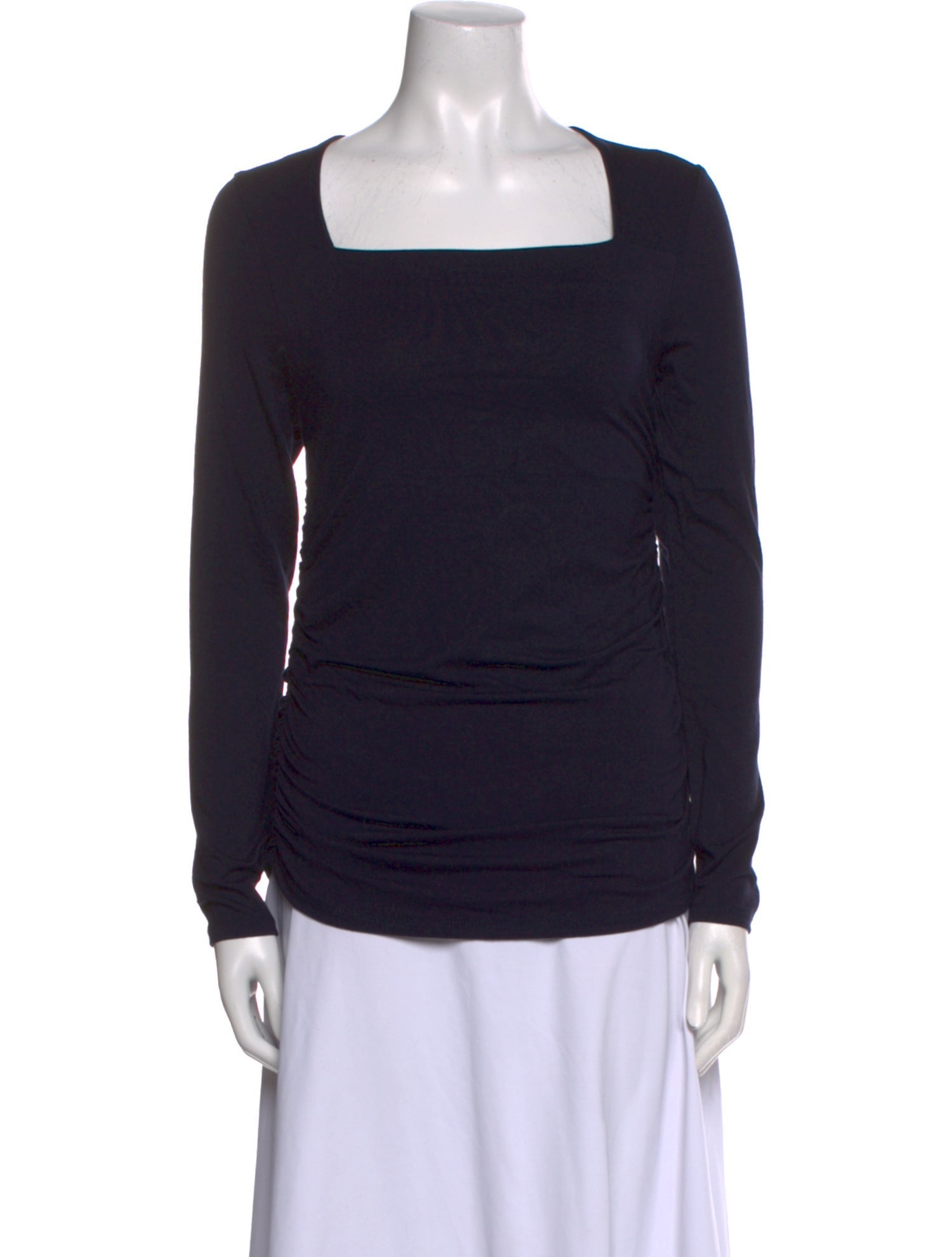 Elie Saab Square Neckline Long Sleeve Top