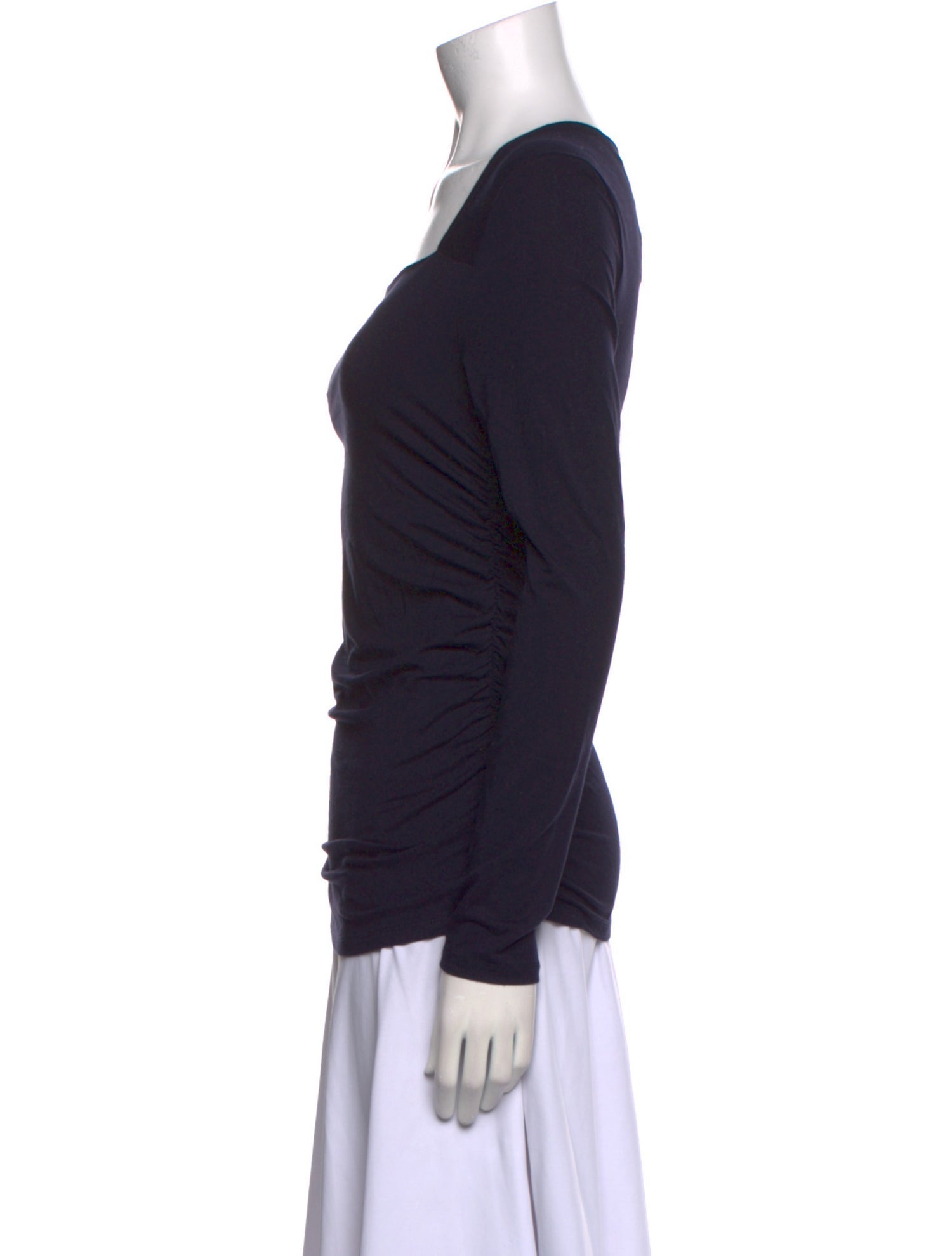 Elie Saab Square Neckline Long Sleeve Top