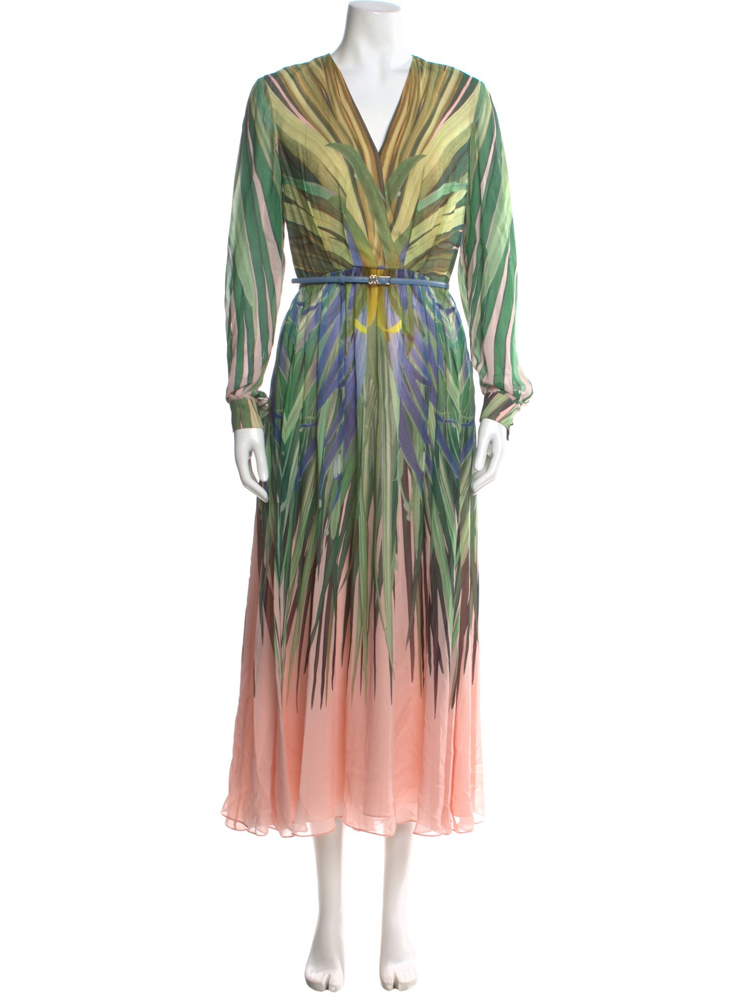 Elie Saab Striped Long Dress w/ Tags