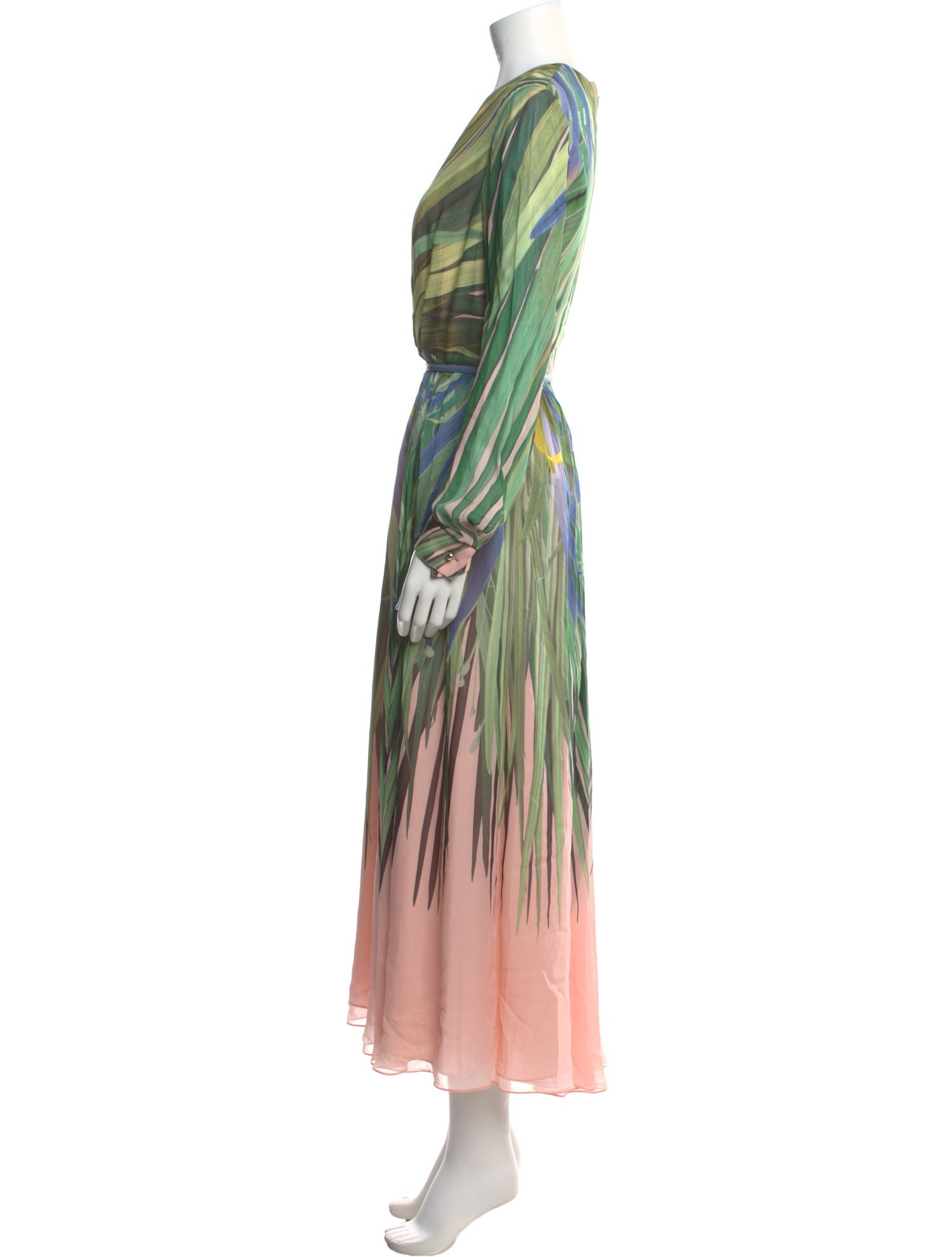 Elie Saab Striped Long Dress w/ Tags