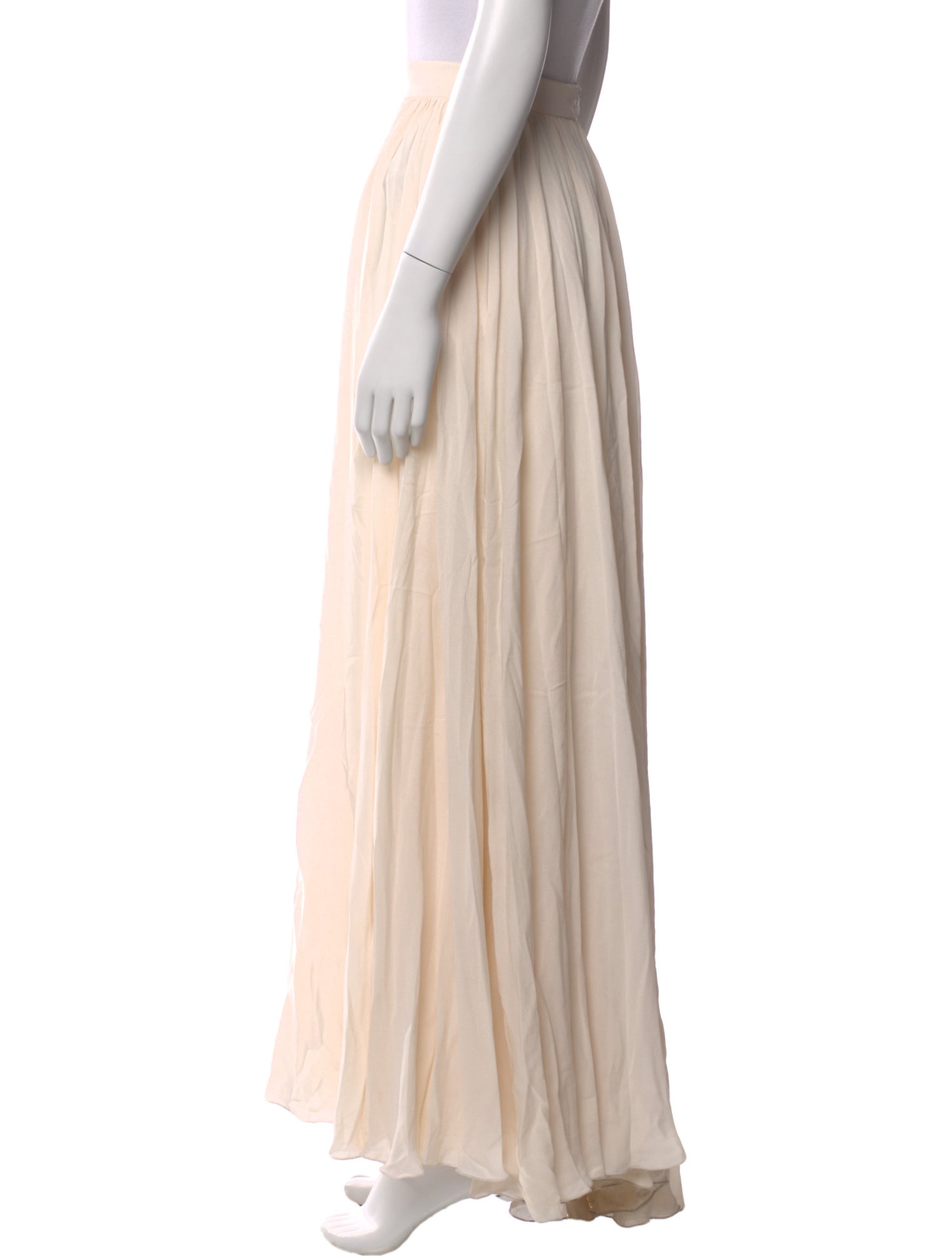 Elie Saab Silk Midi Length Skirt
