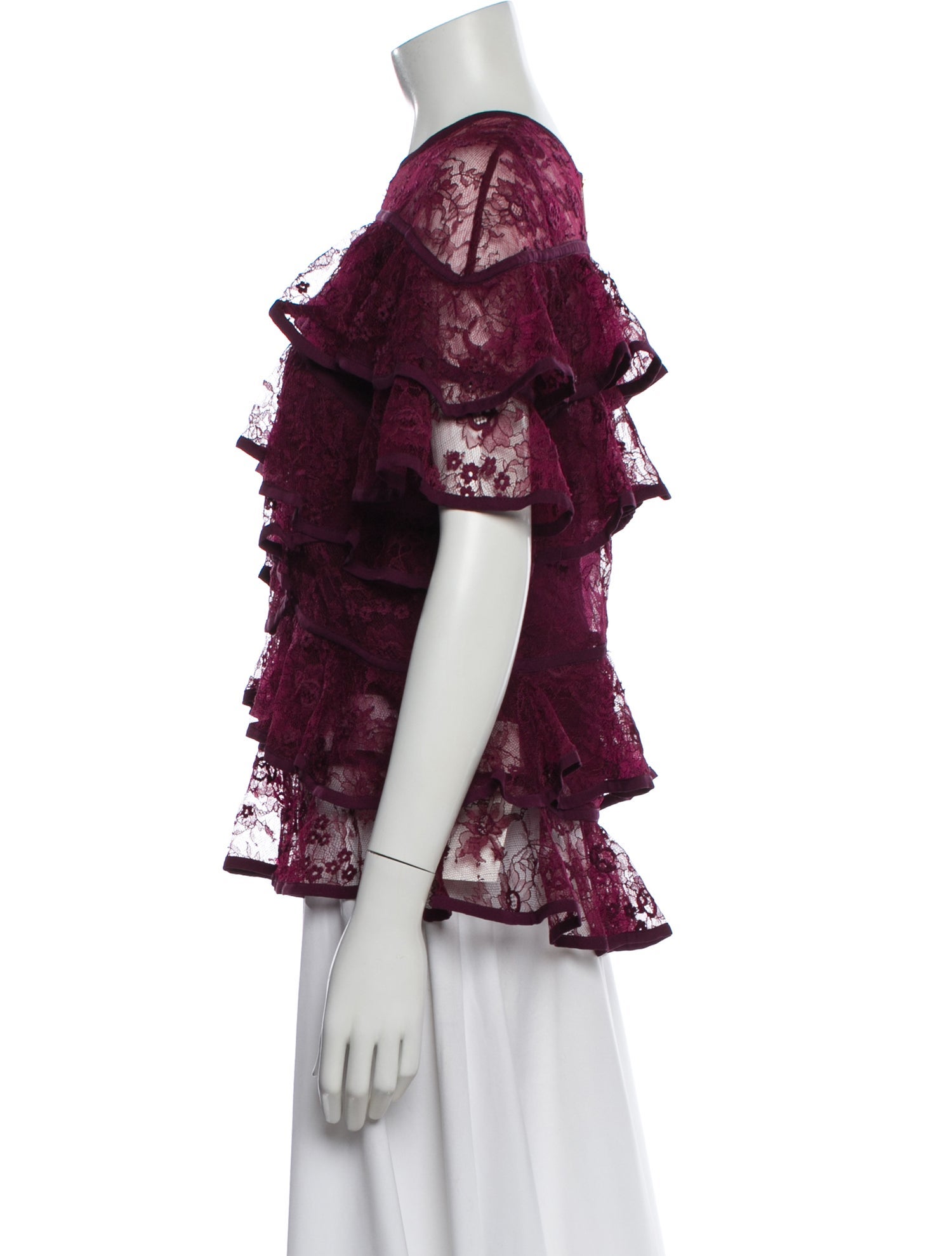 Elie Saab Silk Lace Pattern Blouse w/ Tags
