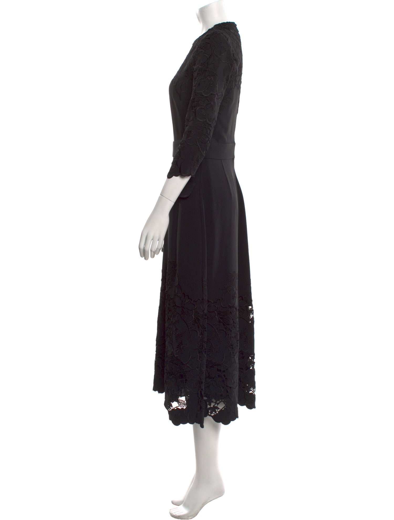 Elie Saab Crew Neck Long Dress