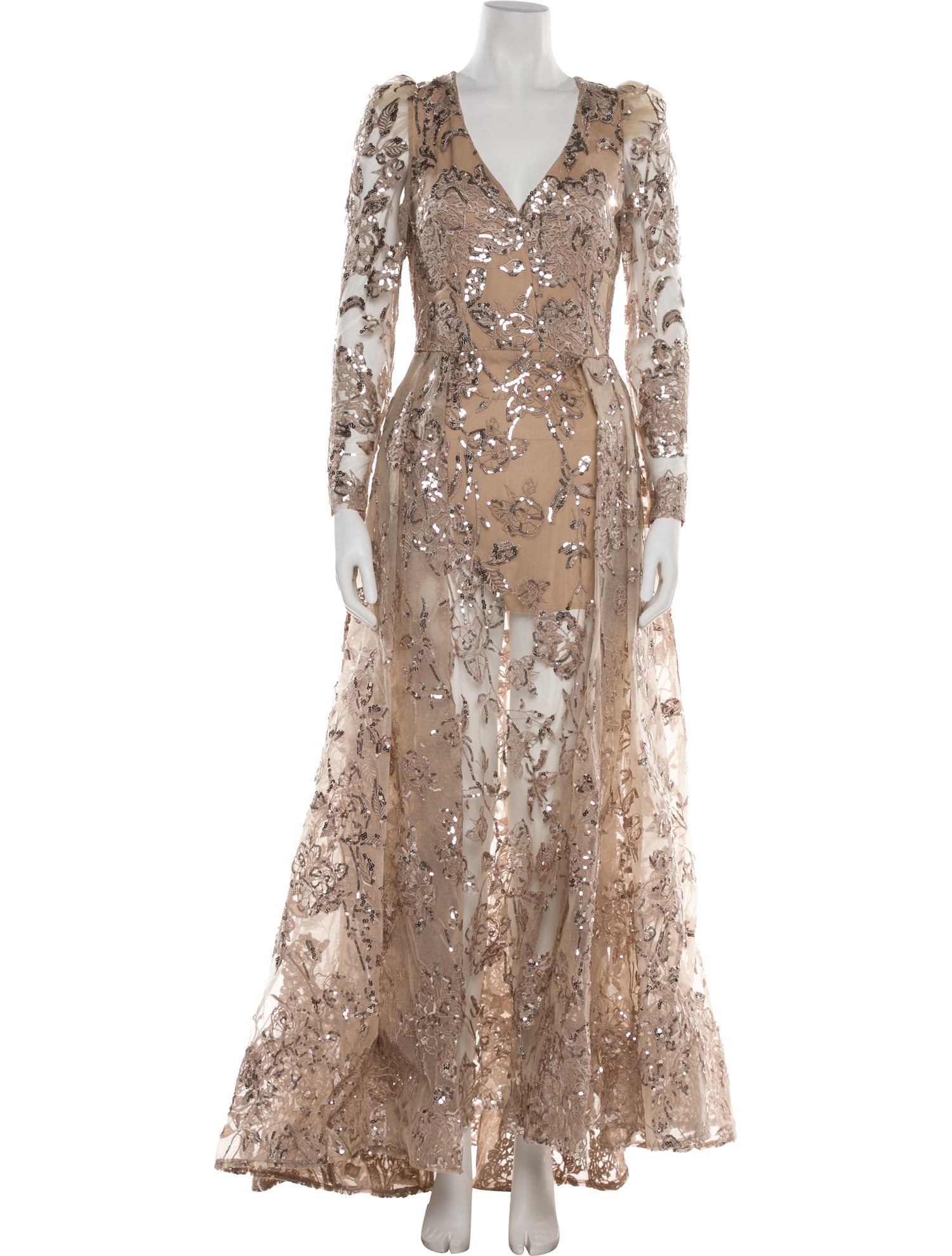 Elie Saab Lace Pattern Long Dress