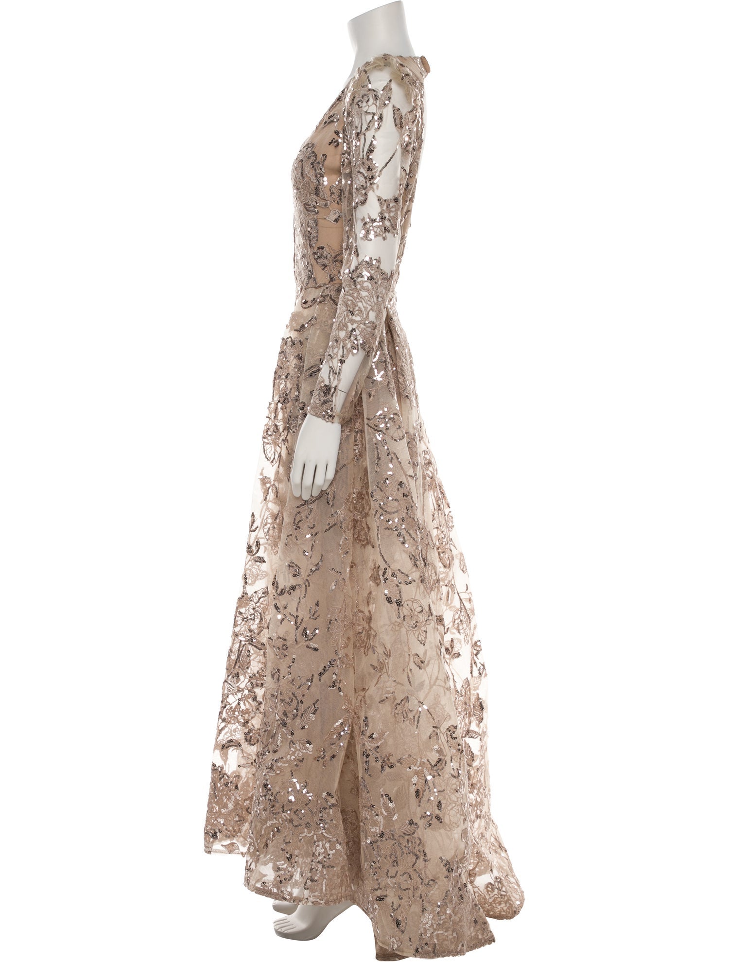 Elie Saab Lace Pattern Long Dress