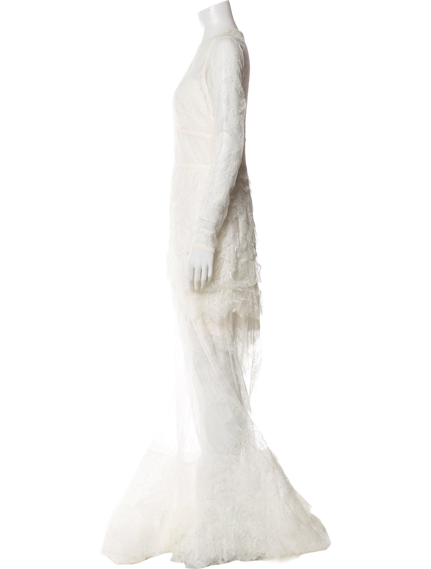 Elie Saab Crew Neck Long Dress