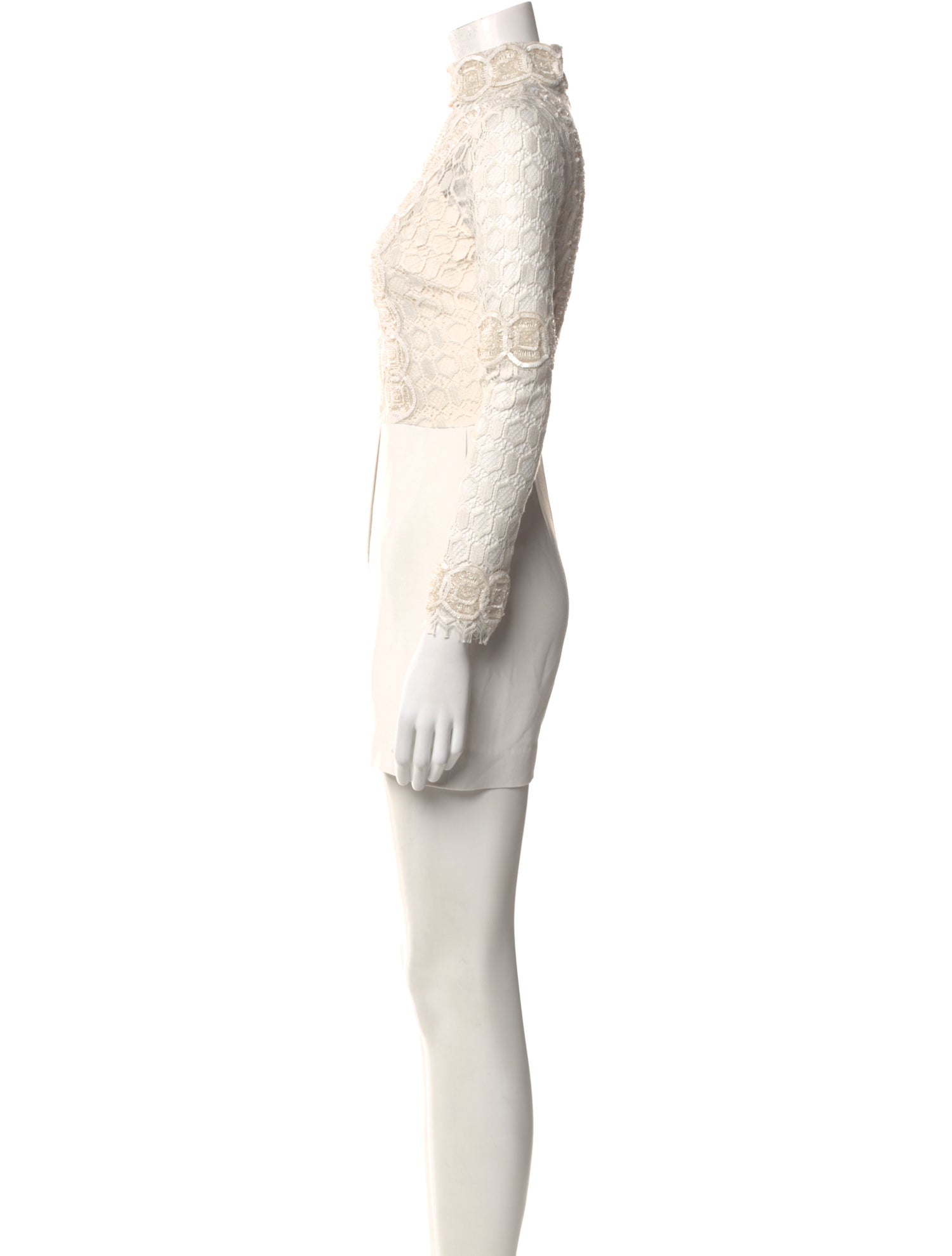 Elie Saab Mock Neck Romper