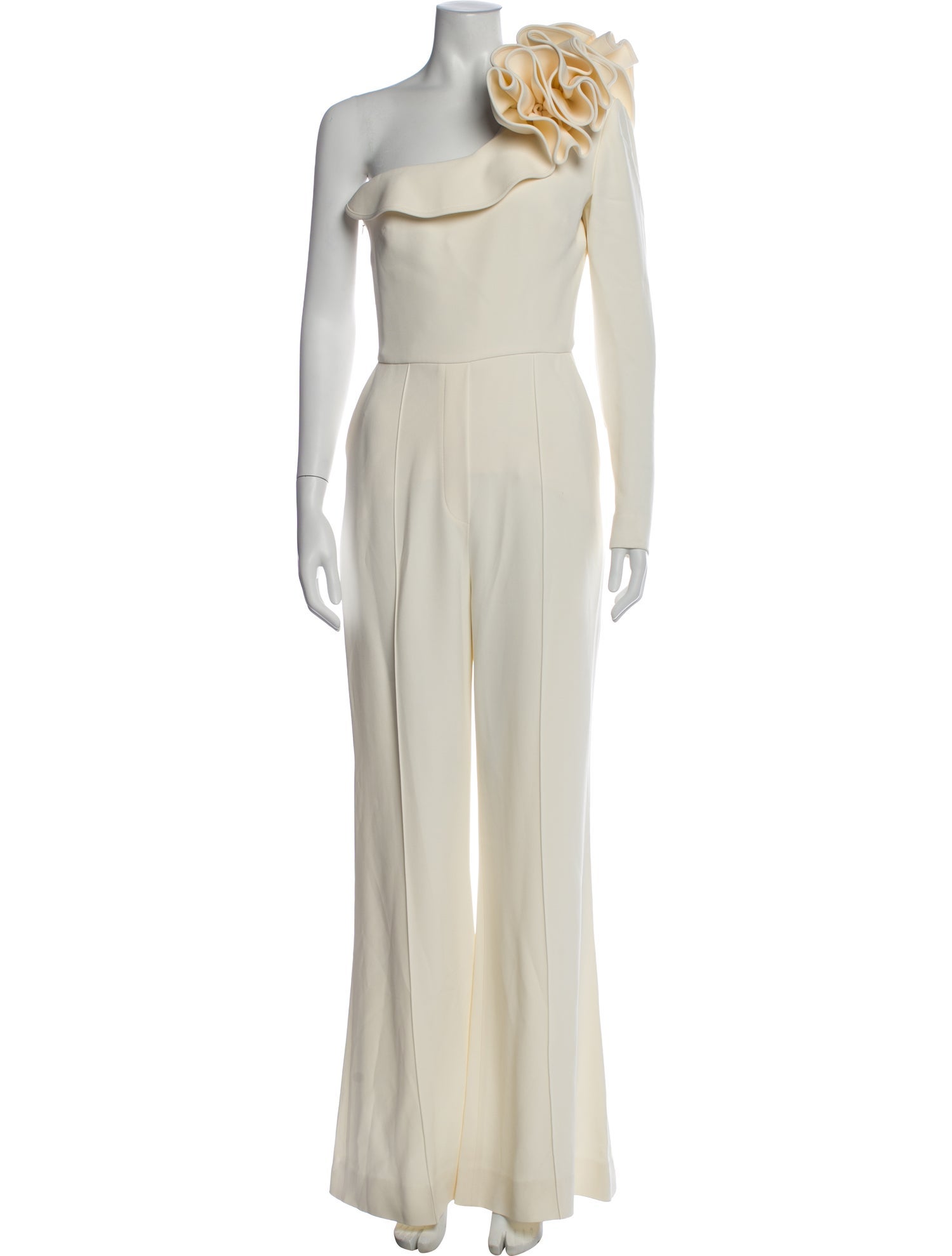 Elie Saab Silk One-Shoulder Jumpsuit