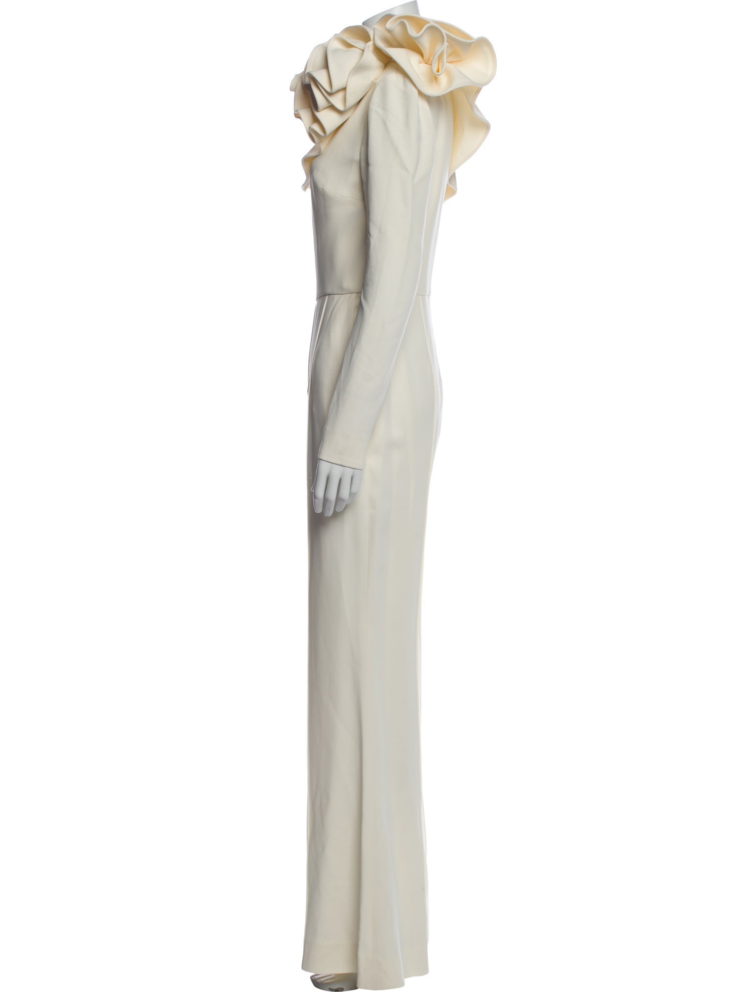 Elie Saab Silk One-Shoulder Jumpsuit
