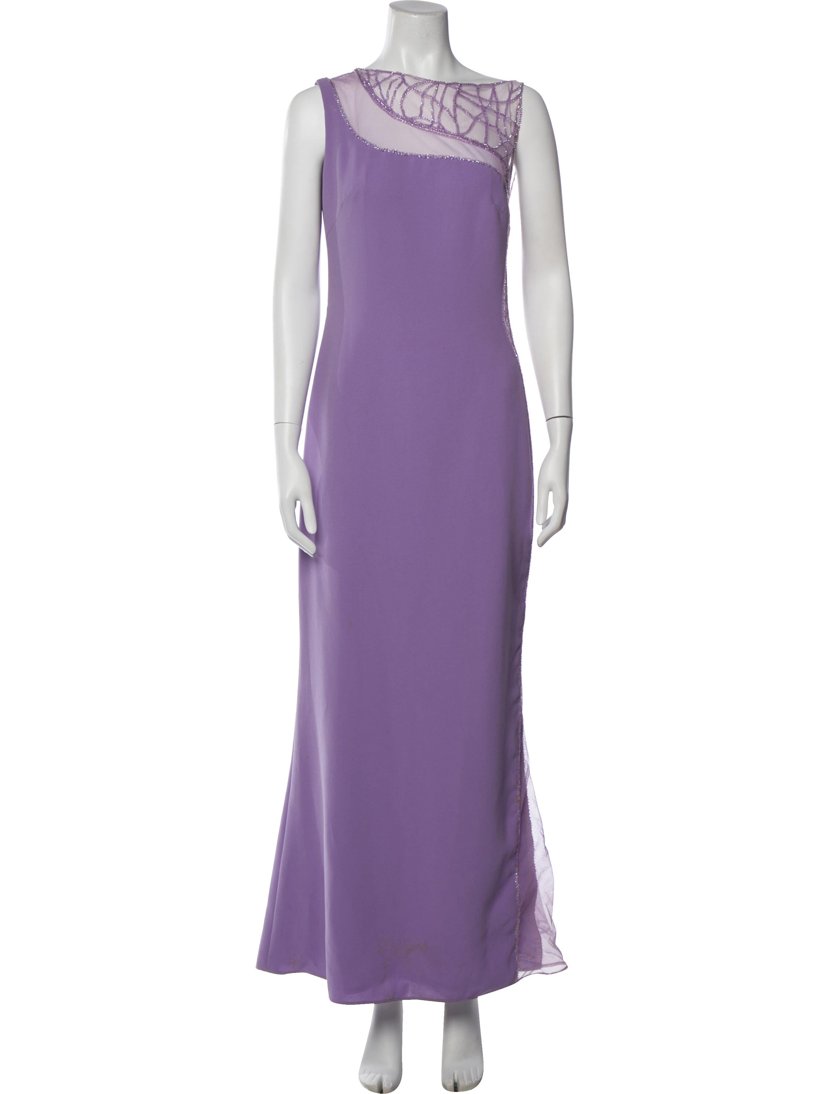 Elie Saab Bateau Neckline Long Dress