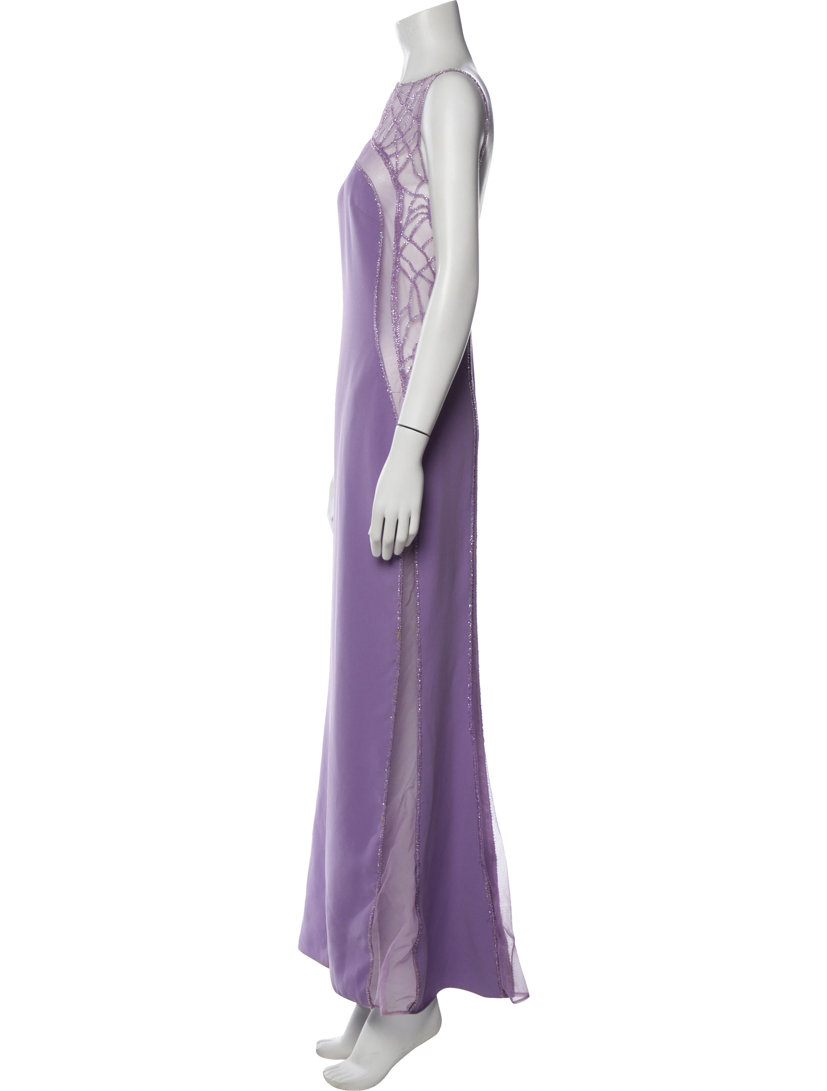 Elie Saab Bateau Neckline Long Dress